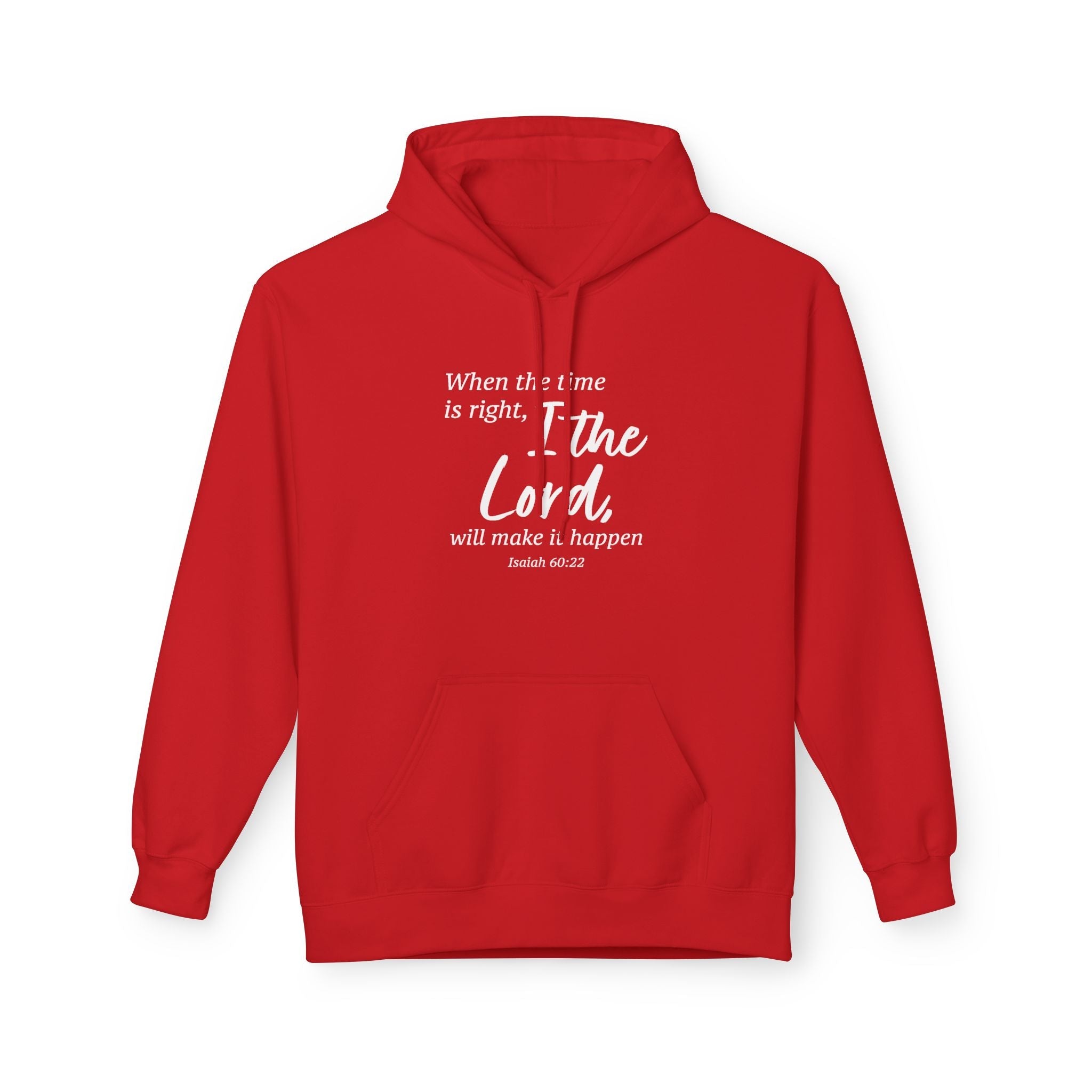 Faith Based Men's Hoodie - When The Time Is Right | Hoodie by atgodanddesigns