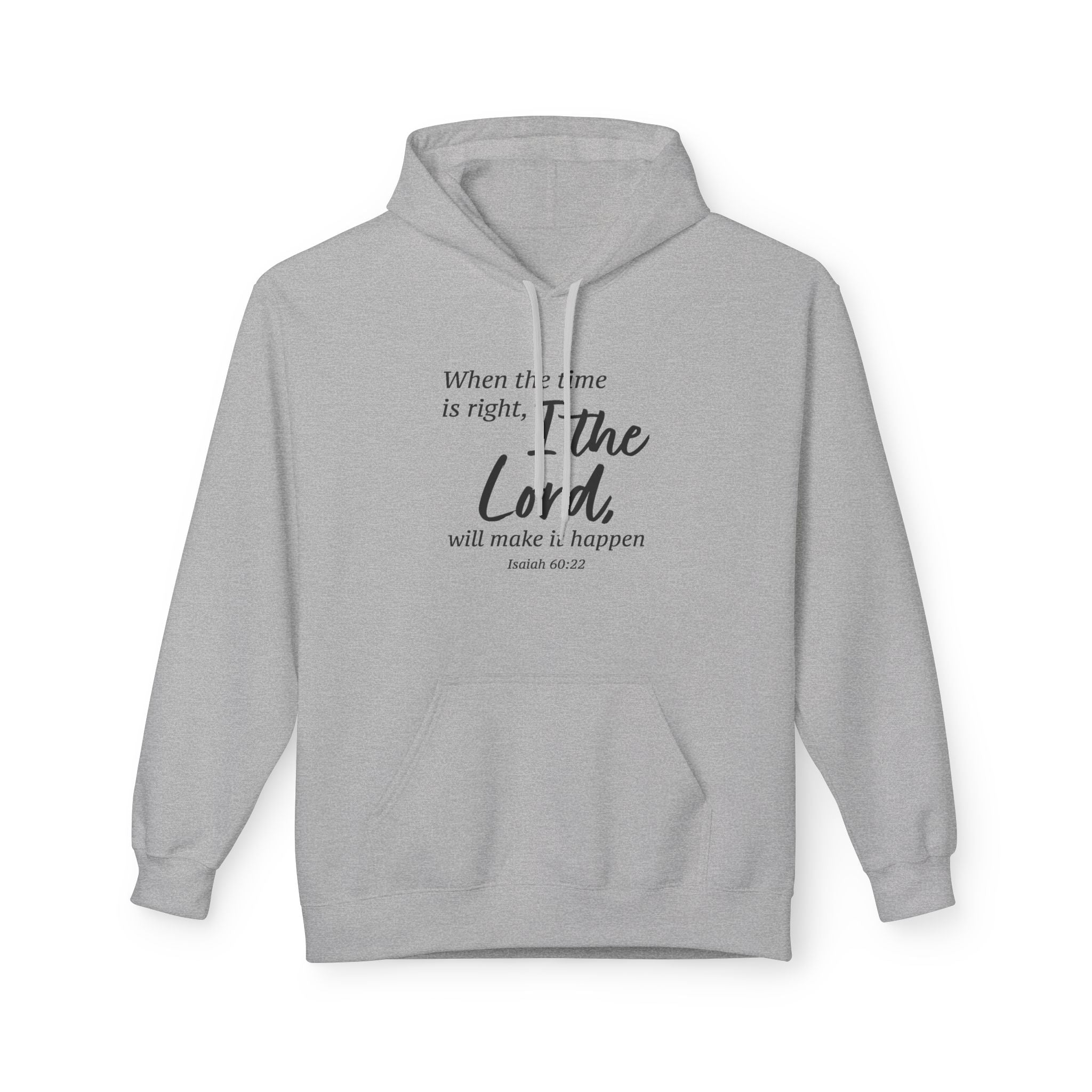 Faith Based Men's Hoodie - When The Time Is Right | Hoodie by atgodanddesigns