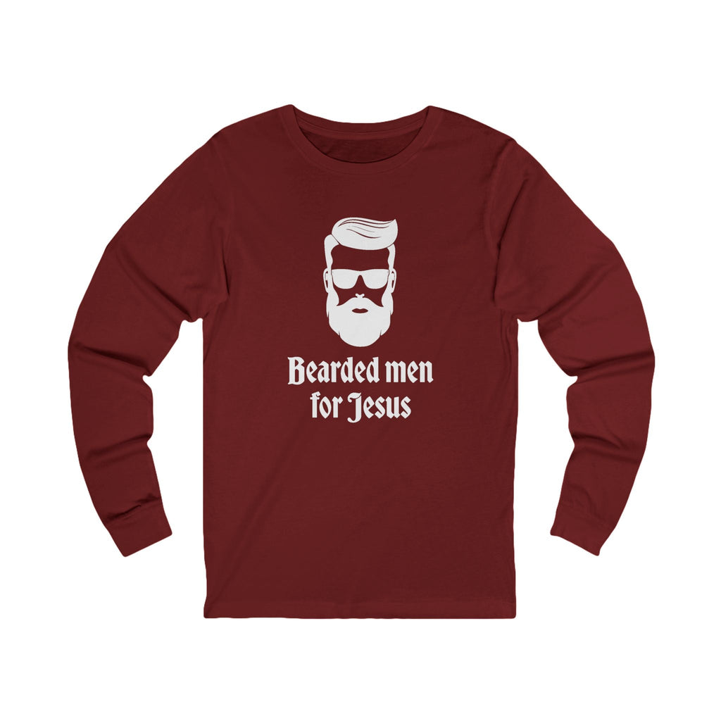 Faith Based Men's Long Sleeve - "Bearded Men" | Long - sleeve by atgodanddesigns