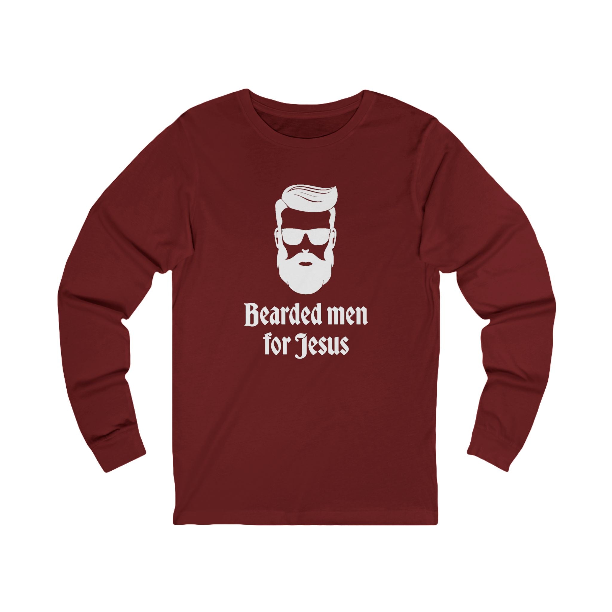 Faith Based Men's Long Sleeve - "Bearded Men" | Long - sleeve by atgodanddesigns