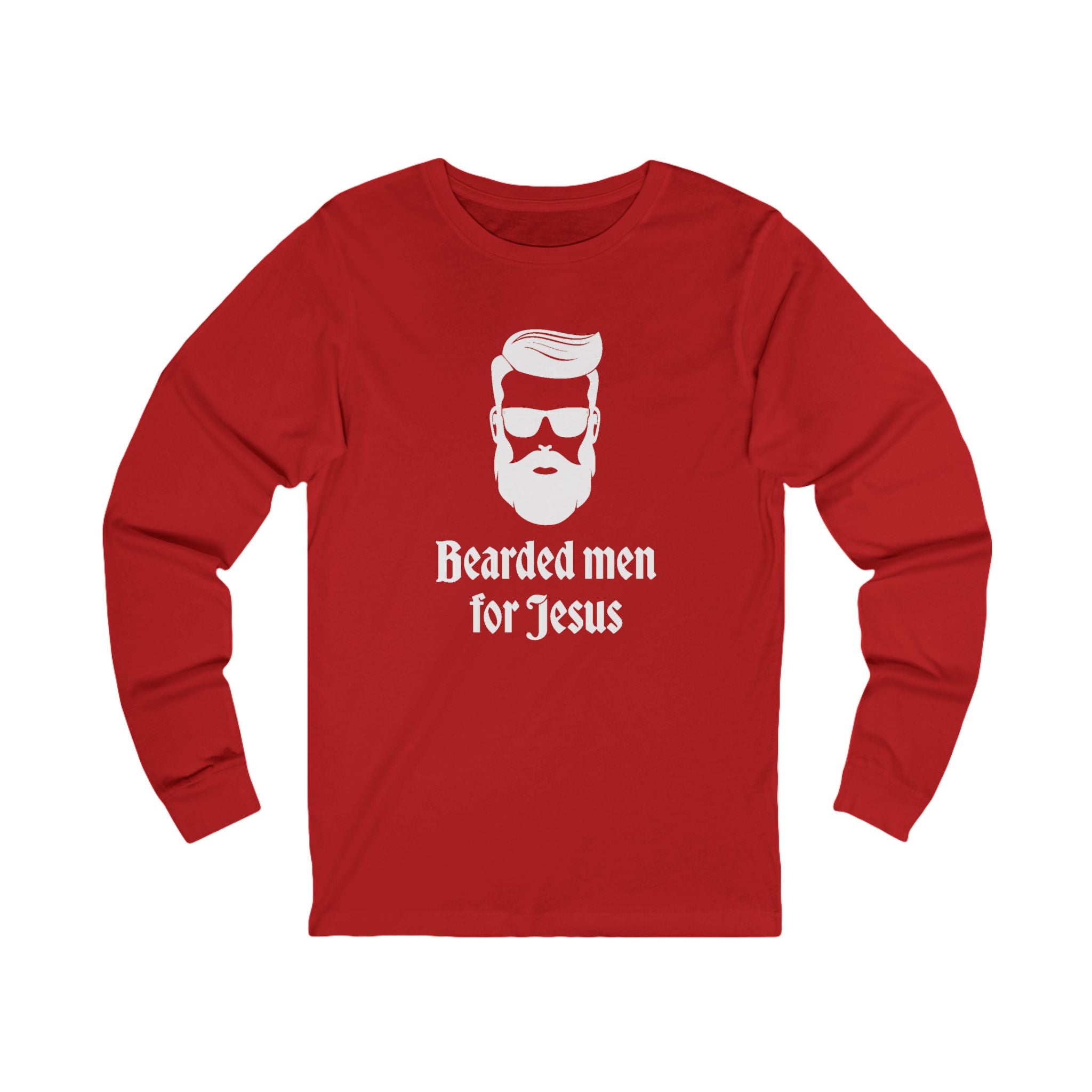 Faith Based Men's Long Sleeve - "Bearded Men" | Long - sleeve by atgodanddesigns