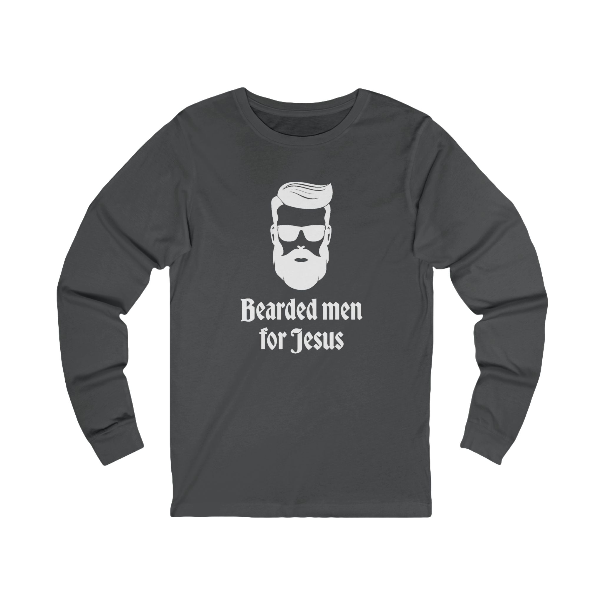 Faith Based Men's Long Sleeve - "Bearded Men" | Long - sleeve by atgodanddesigns