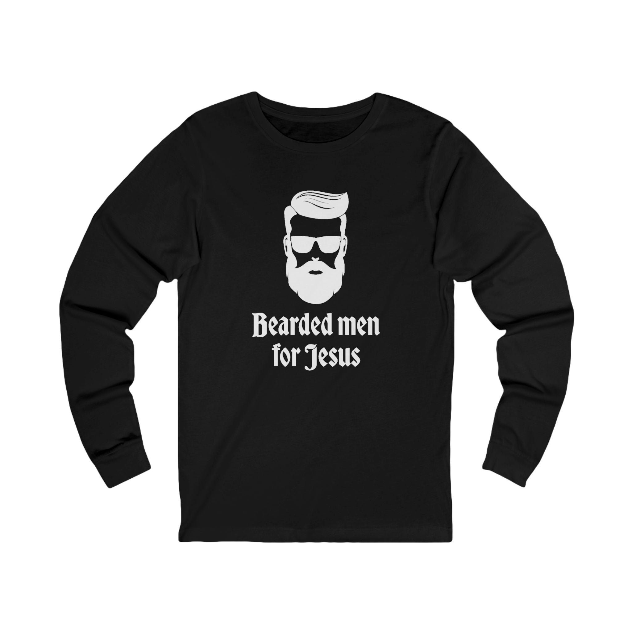 Faith Based Men's Long Sleeve - "Bearded Men" | Long - sleeve by atgodanddesigns