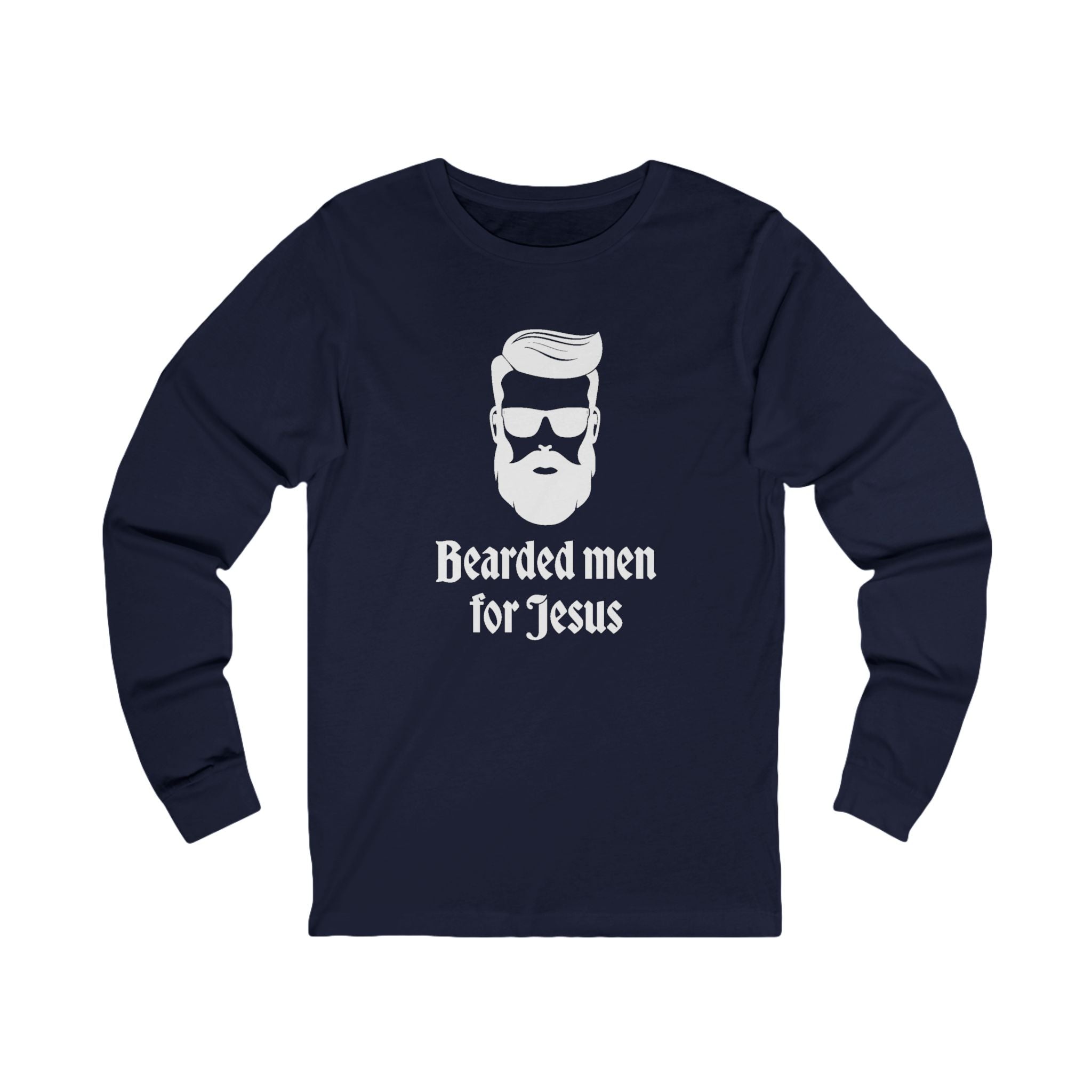 Faith Based Men's Long Sleeve - "Bearded Men" | Long - sleeve by atgodanddesigns