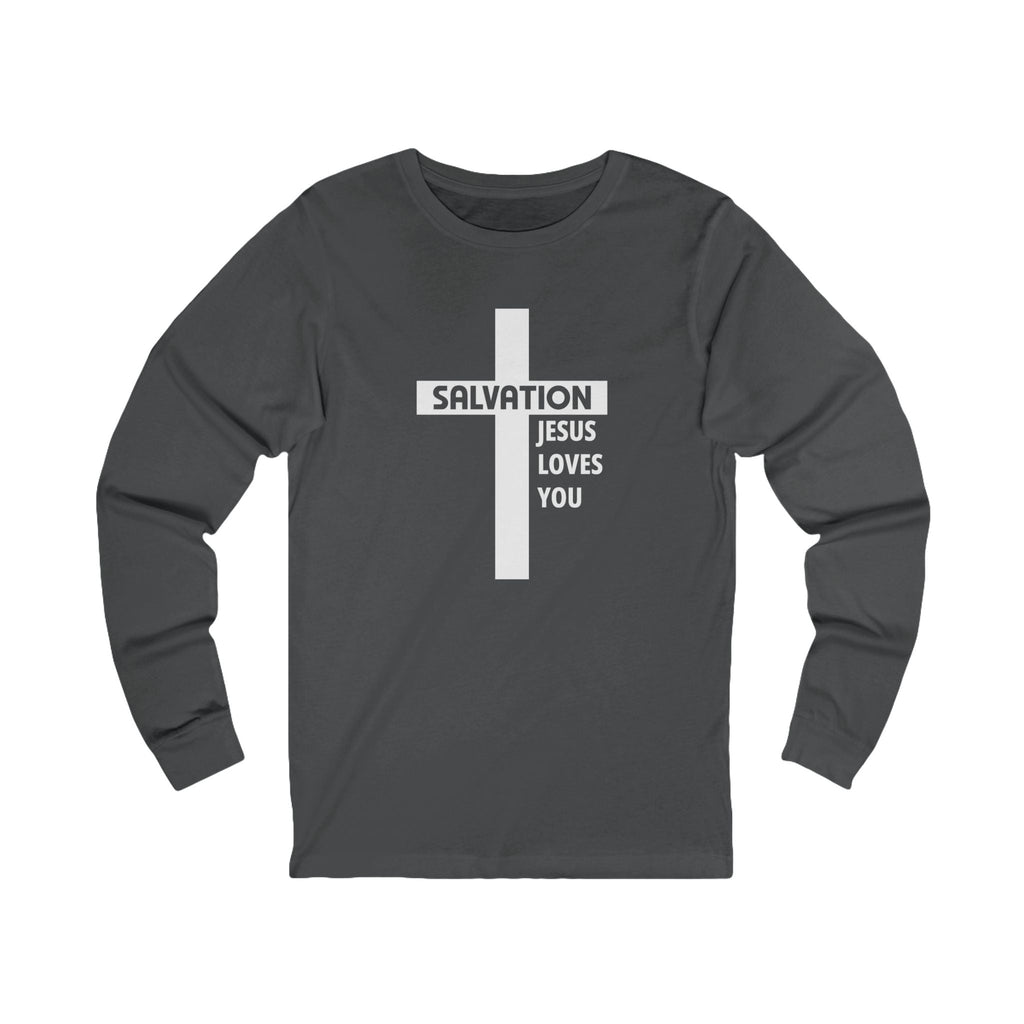 Faith Based Men's Long Sleeve - "Christian Salvation" | Long - sleeve by atgodanddesigns