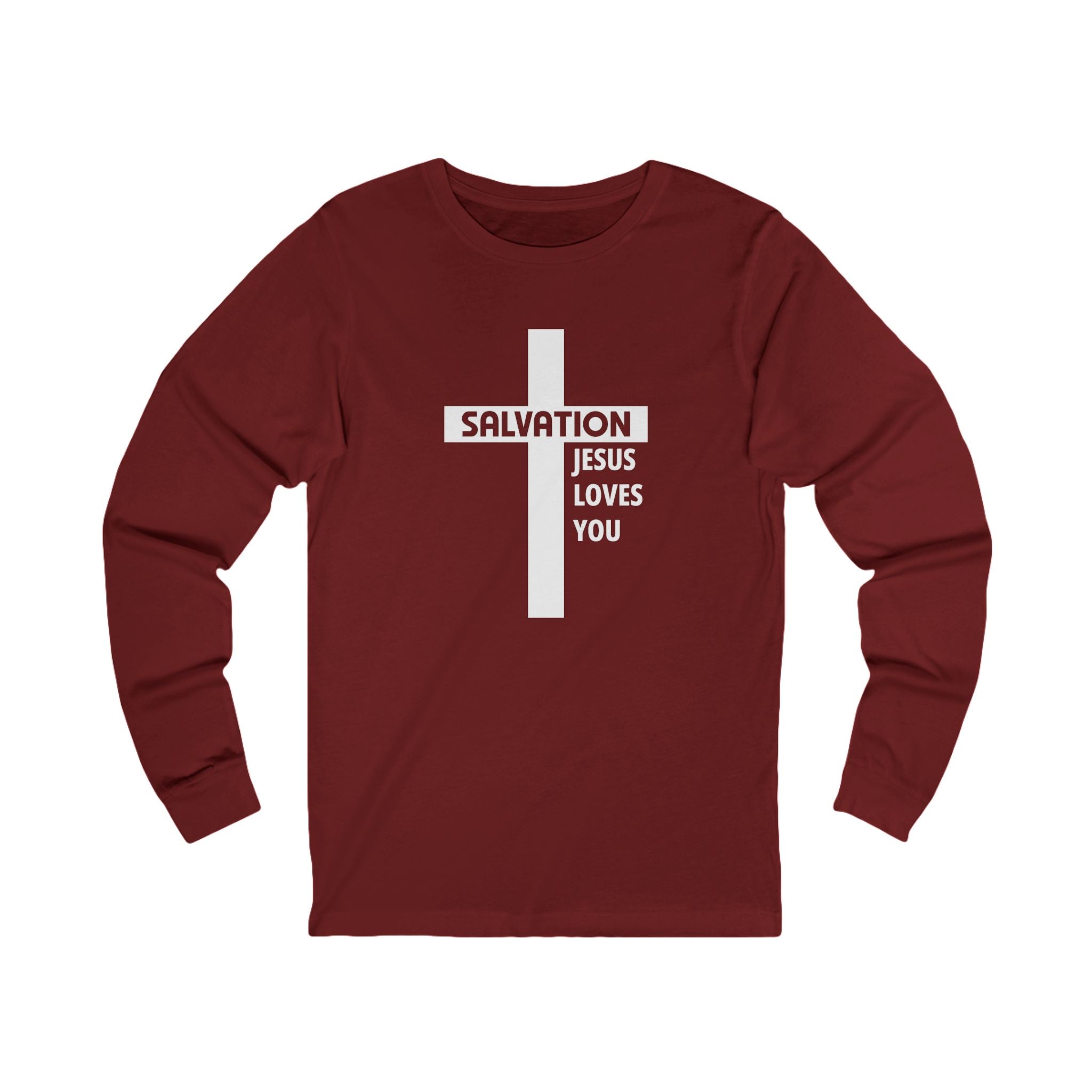 Faith Based Men's Long Sleeve - "Christian Salvation" | Long - sleeve by atgodanddesigns
