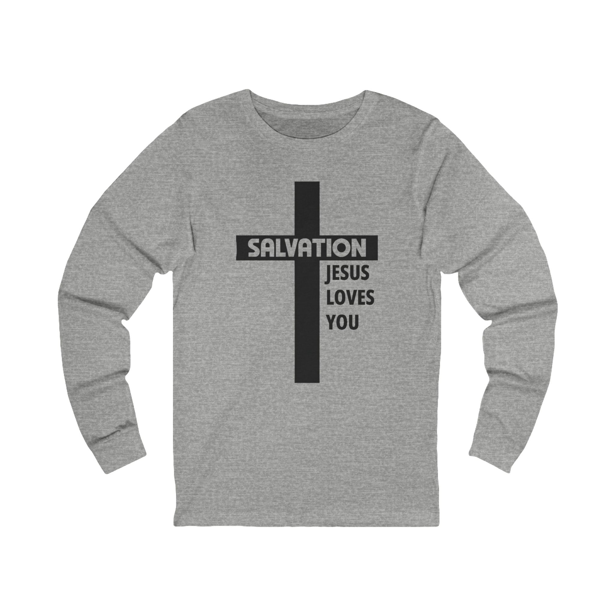 Faith Based Men's Long Sleeve - "Christian Salvation" | Long - sleeve by atgodanddesigns