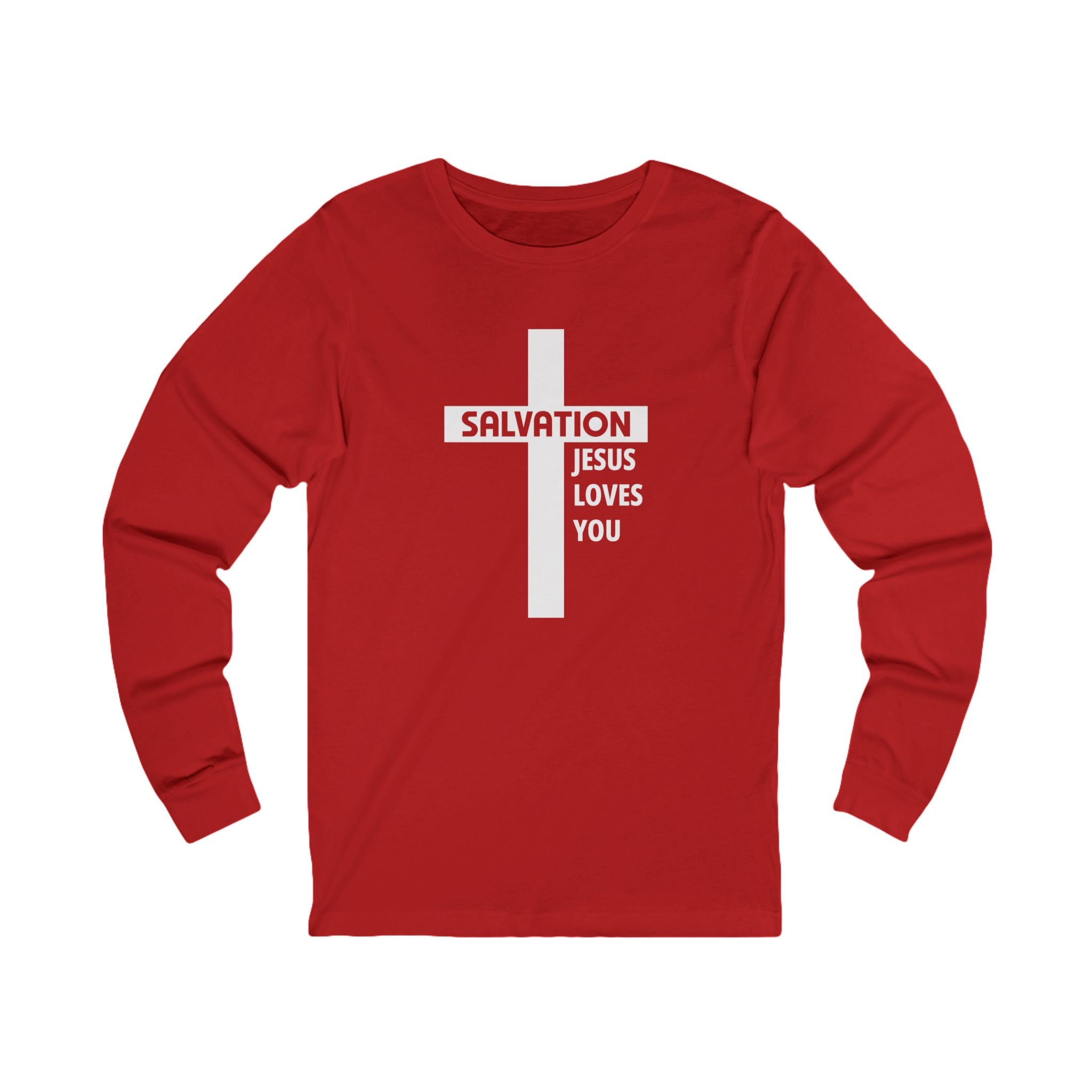 Faith Based Men's Long Sleeve - "Christian Salvation" | Long - sleeve by atgodanddesigns