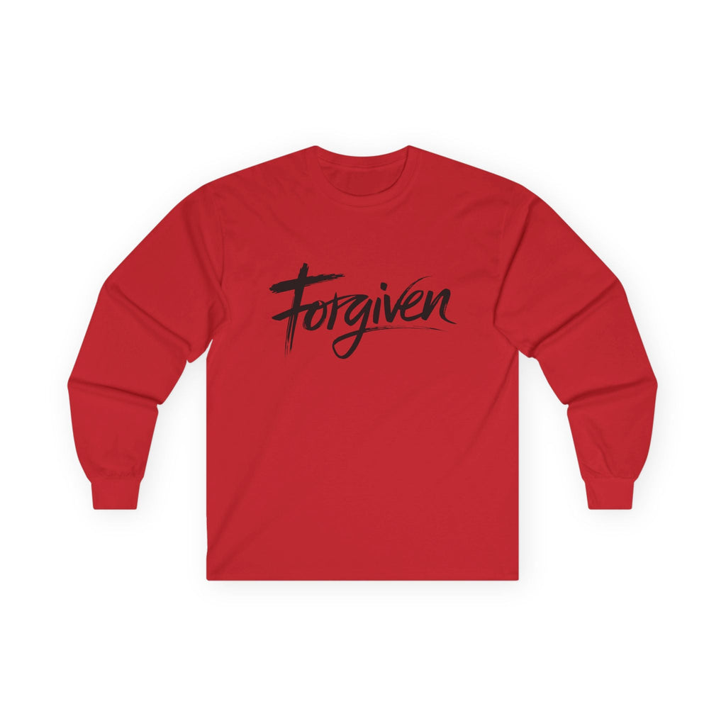 Faith Based Men's Long Sleeve - Forgiven | Long - sleeve by atgodanddesigns
