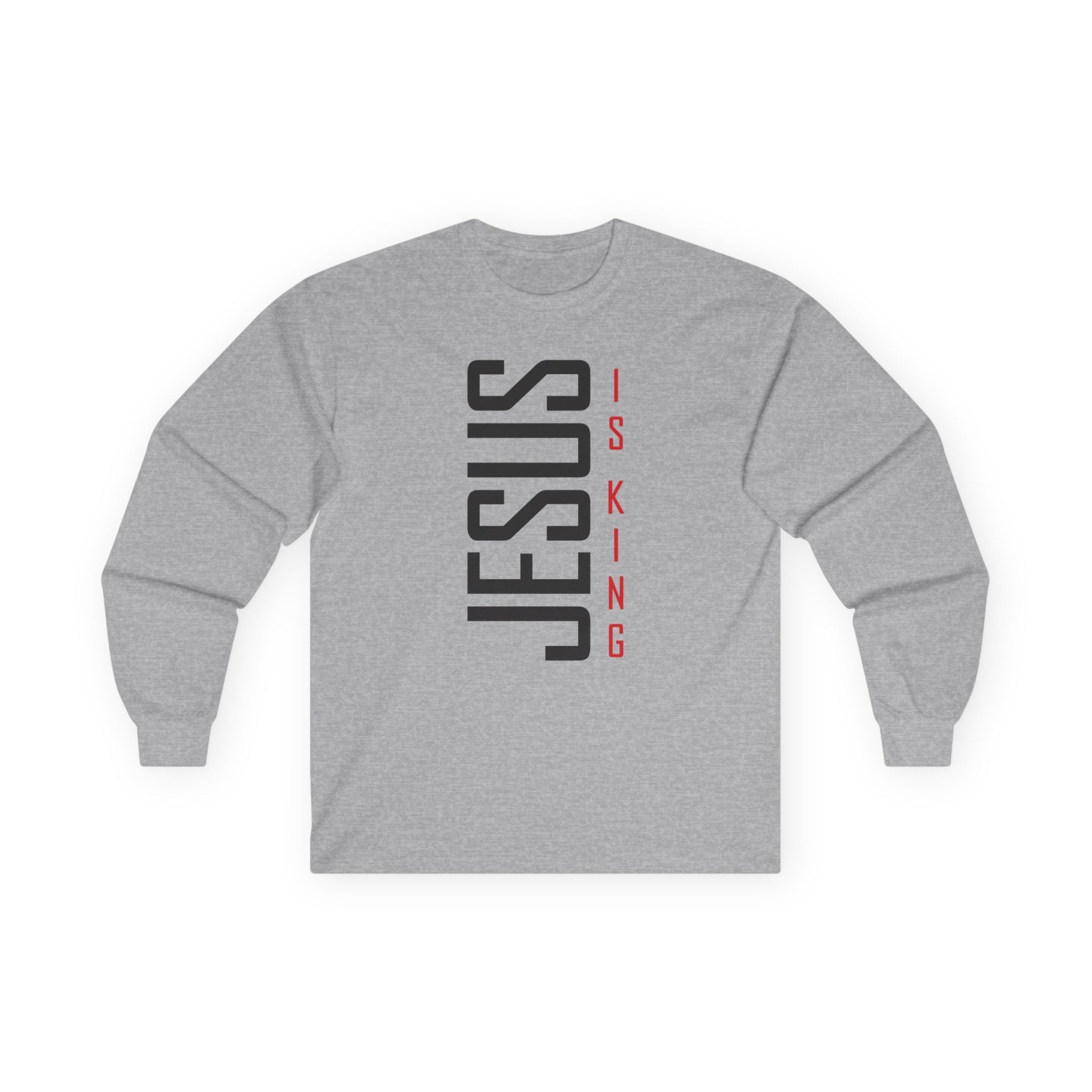 Faith Based Men's Long Sleeve - " Jesus Is King" | Long - sleeve by atgodanddesigns