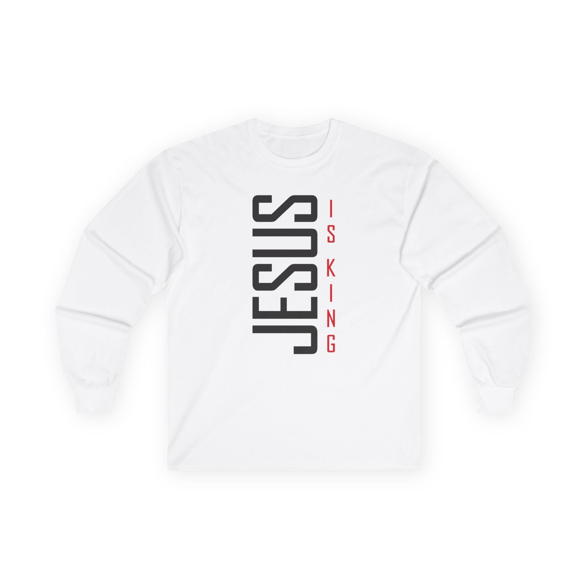 Faith Based Men's Long Sleeve - " Jesus Is King" | Long - sleeve by atgodanddesigns