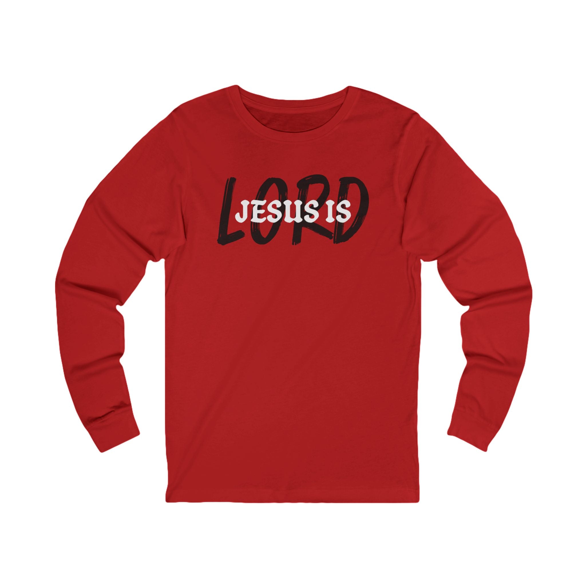 Faith Based Men's Long Sleeve - 'Jesus is Lord' | Long - sleeve by atgodanddesigns