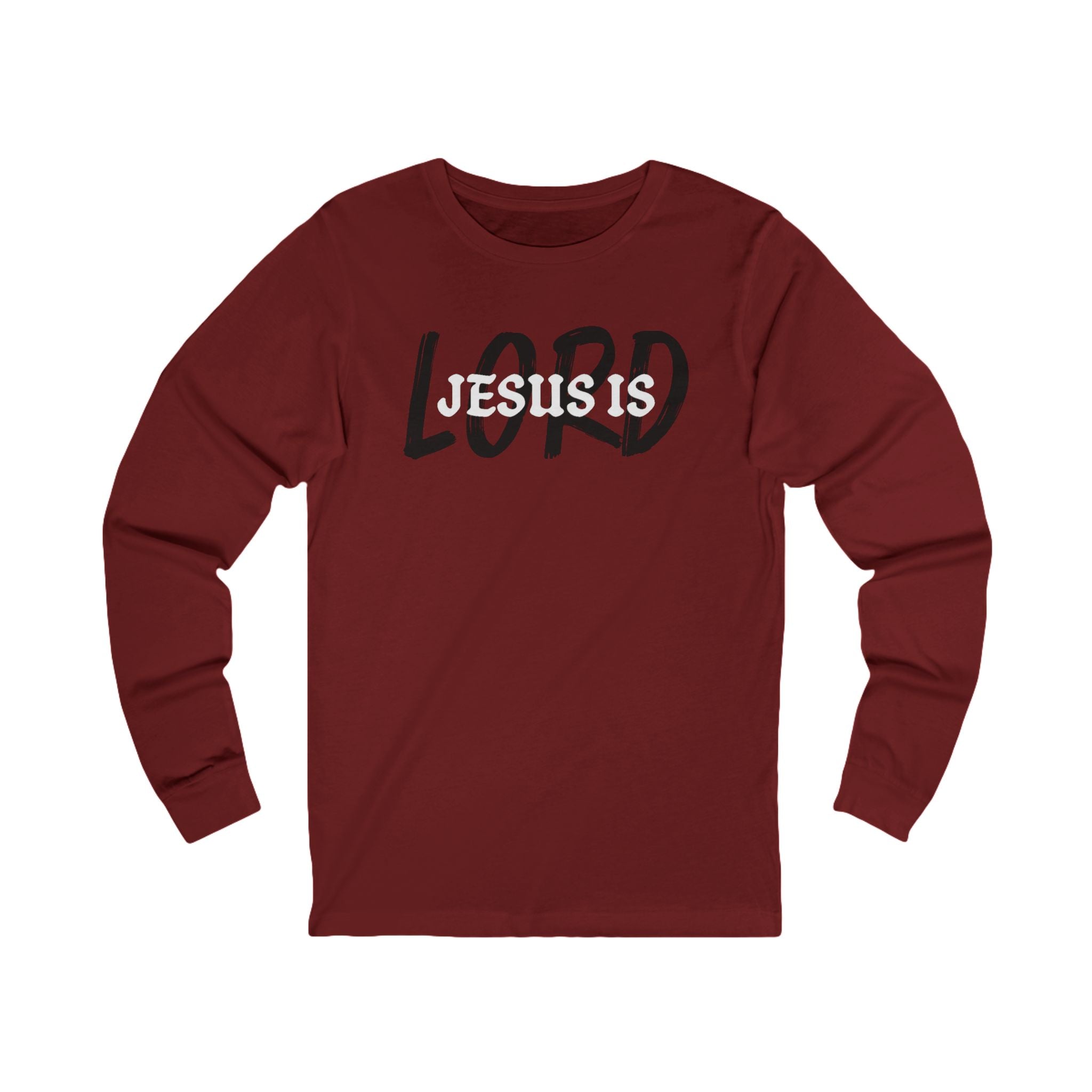 Faith Based Men's Long Sleeve - 'Jesus is Lord' | Long - sleeve by atgodanddesigns