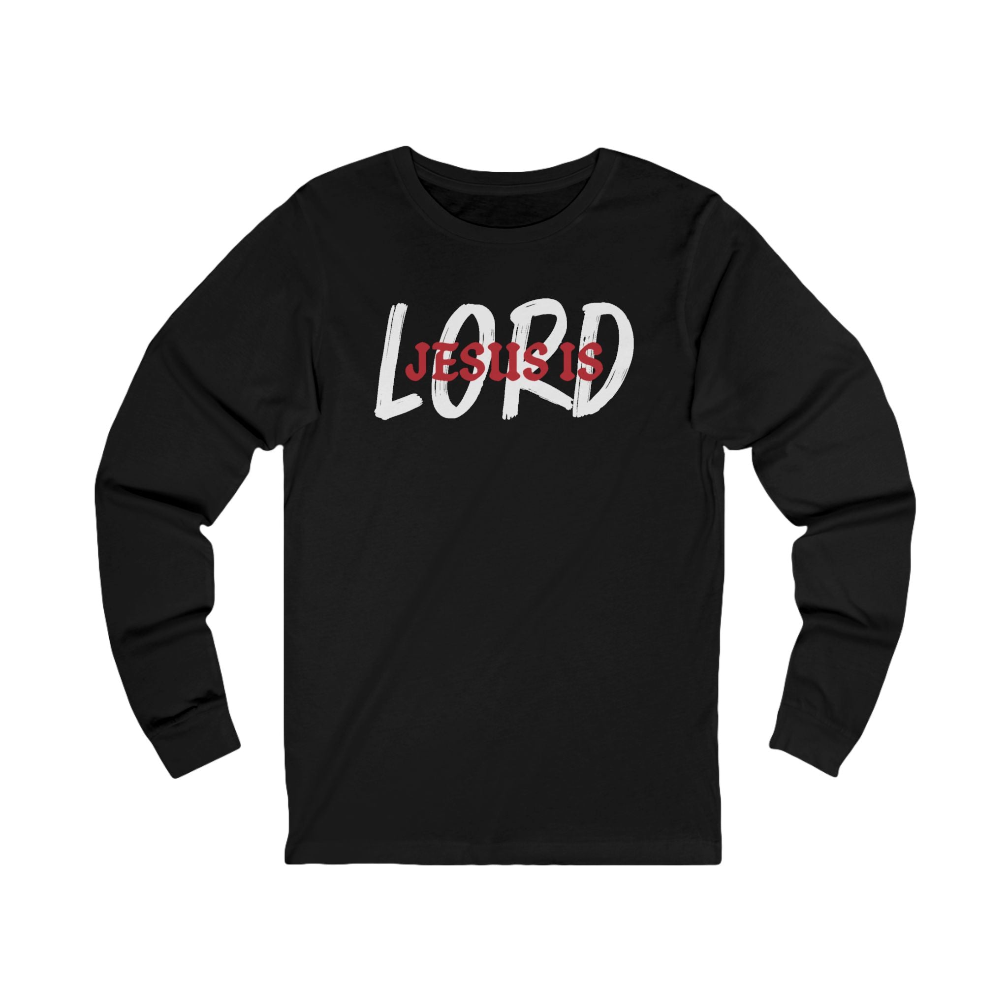 Faith Based Men's Long Sleeve - 'Jesus is Lord' | Long - sleeve by atgodanddesigns