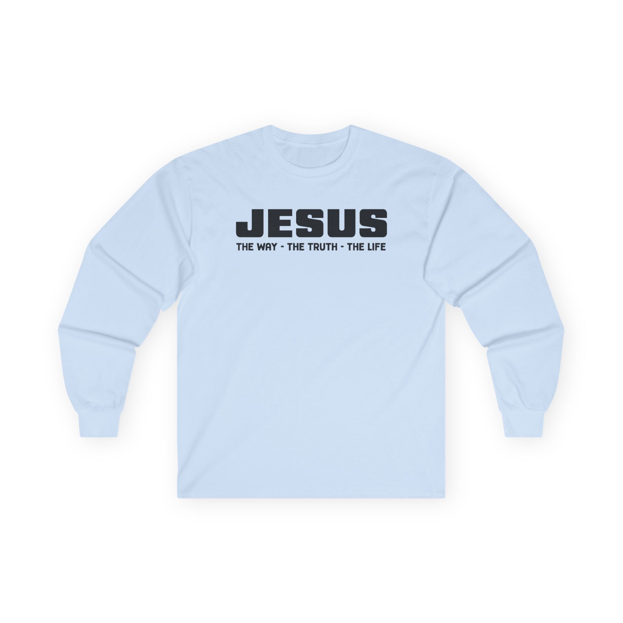 Faith - Based Men's Long Sleeve : Jesus - The Way, The Truth, The Life | Long - sleeve by atgodanddesigns