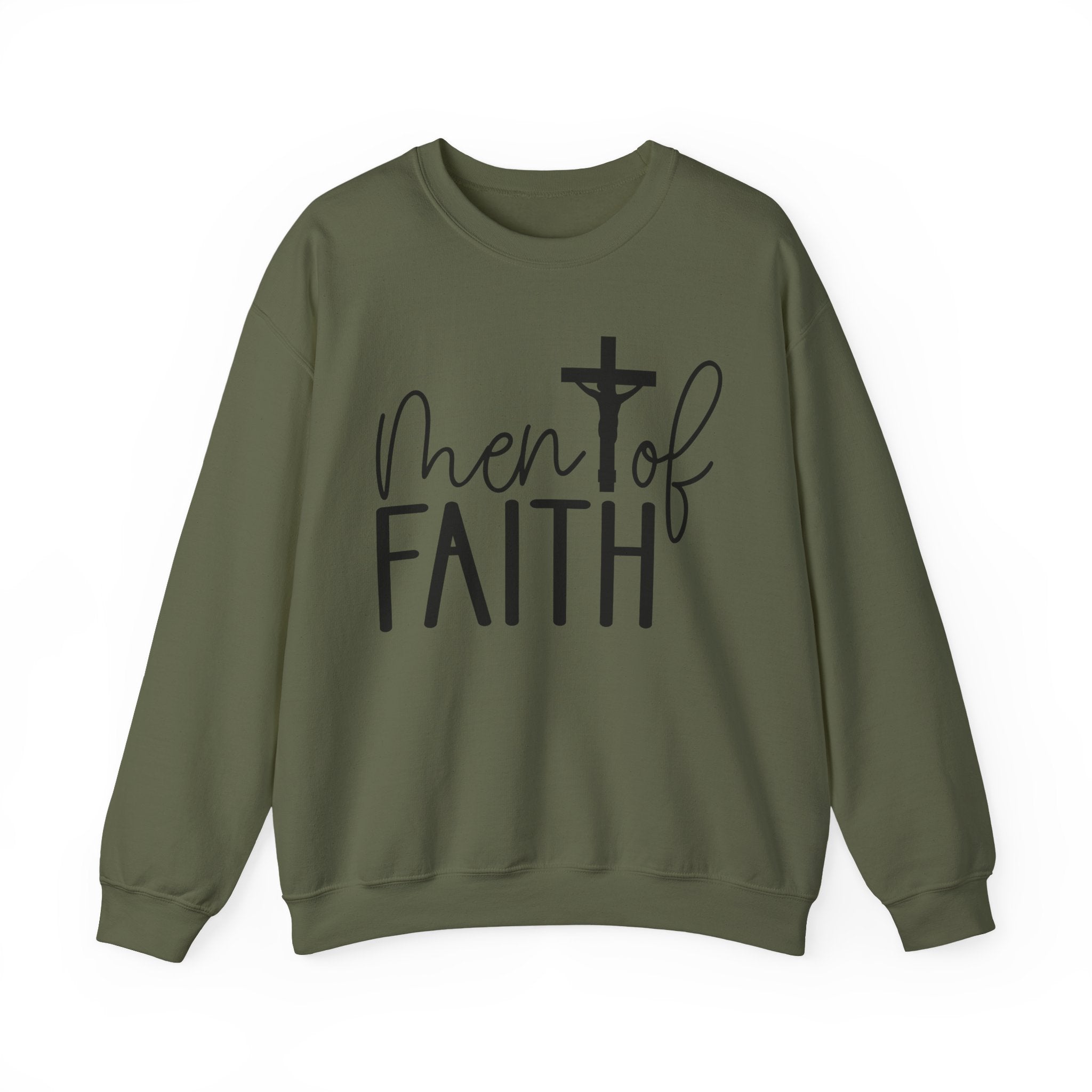 Faith Based Men's Long Sleeve Sweatshirt - " Men Of Faith" | Sweatshirt by atgodanddesigns