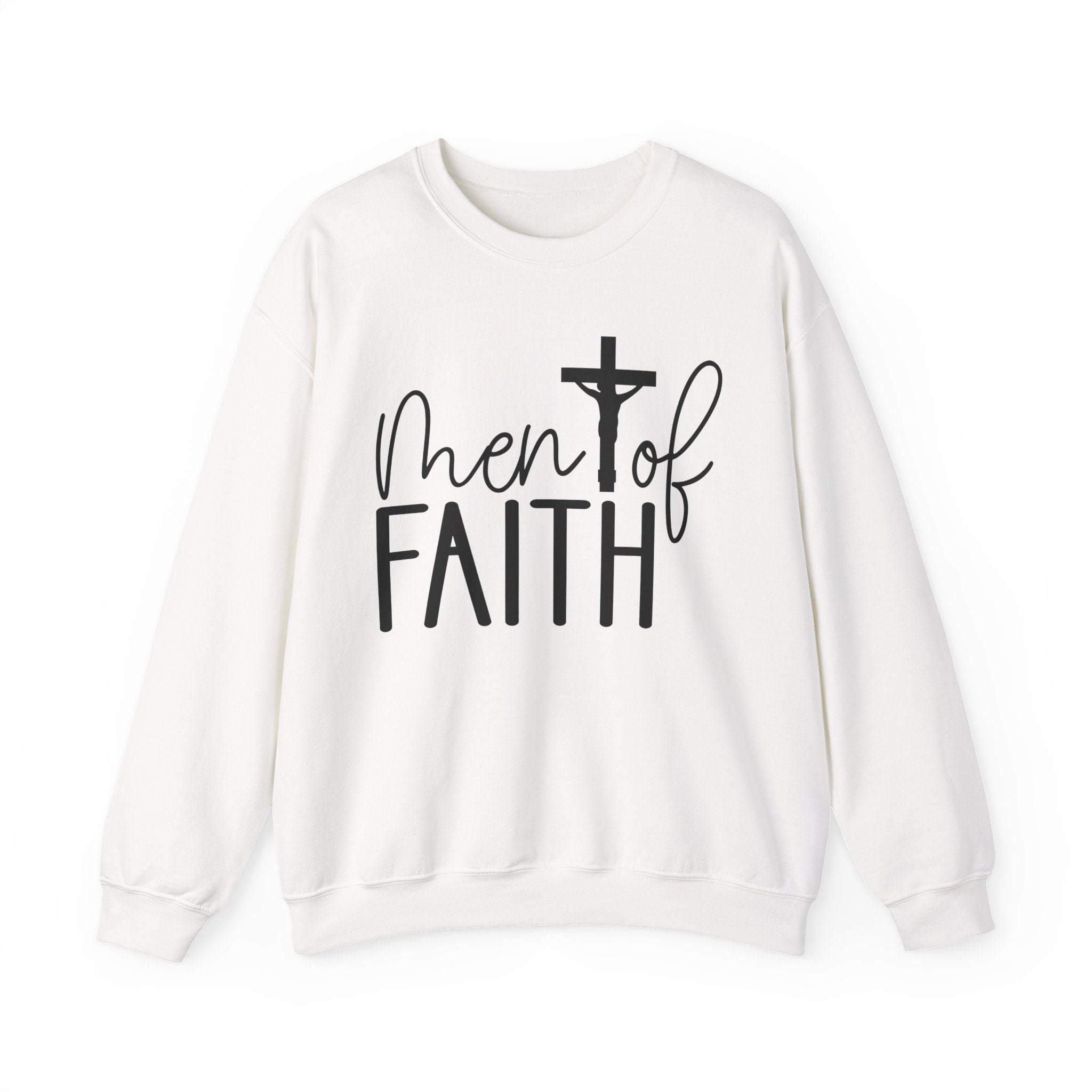 Faith Based Men's Long Sleeve Sweatshirt - " Men Of Faith" | Sweatshirt by atgodanddesigns