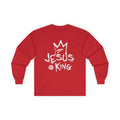 Faith Based Men's Long Sleeve T-Shirt - Jesus is King | Long - sleeve by atgodanddesigns