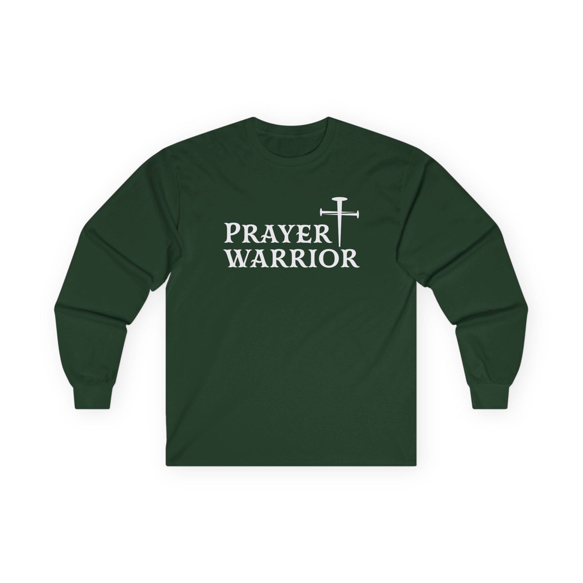 Faith Based Men's Long Sleeve T-Shirt - Prayer Warrior | Long - sleeve by atgodanddesigns