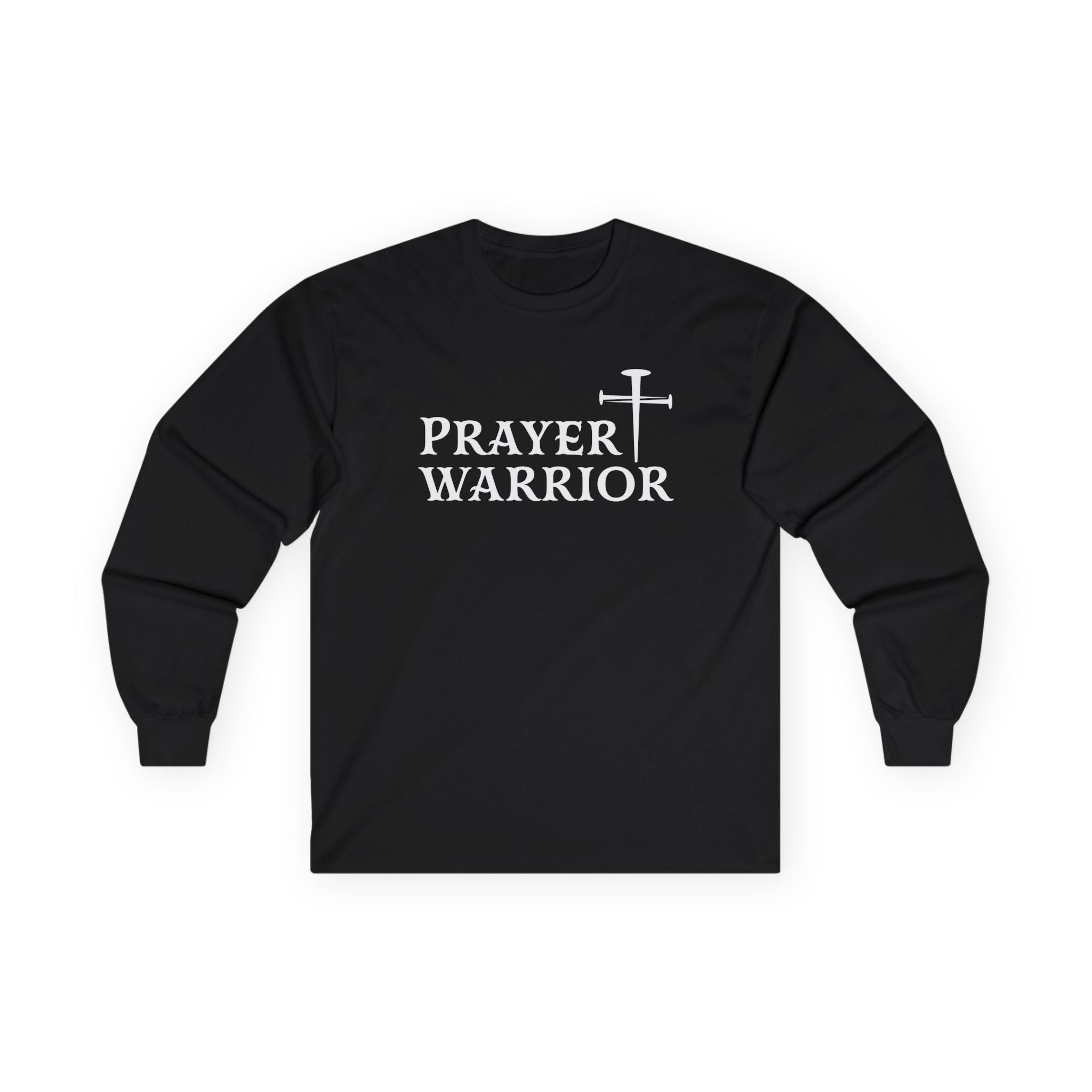 Faith Based Men's Long Sleeve T-Shirt - Prayer Warrior | Long - sleeve by atgodanddesigns