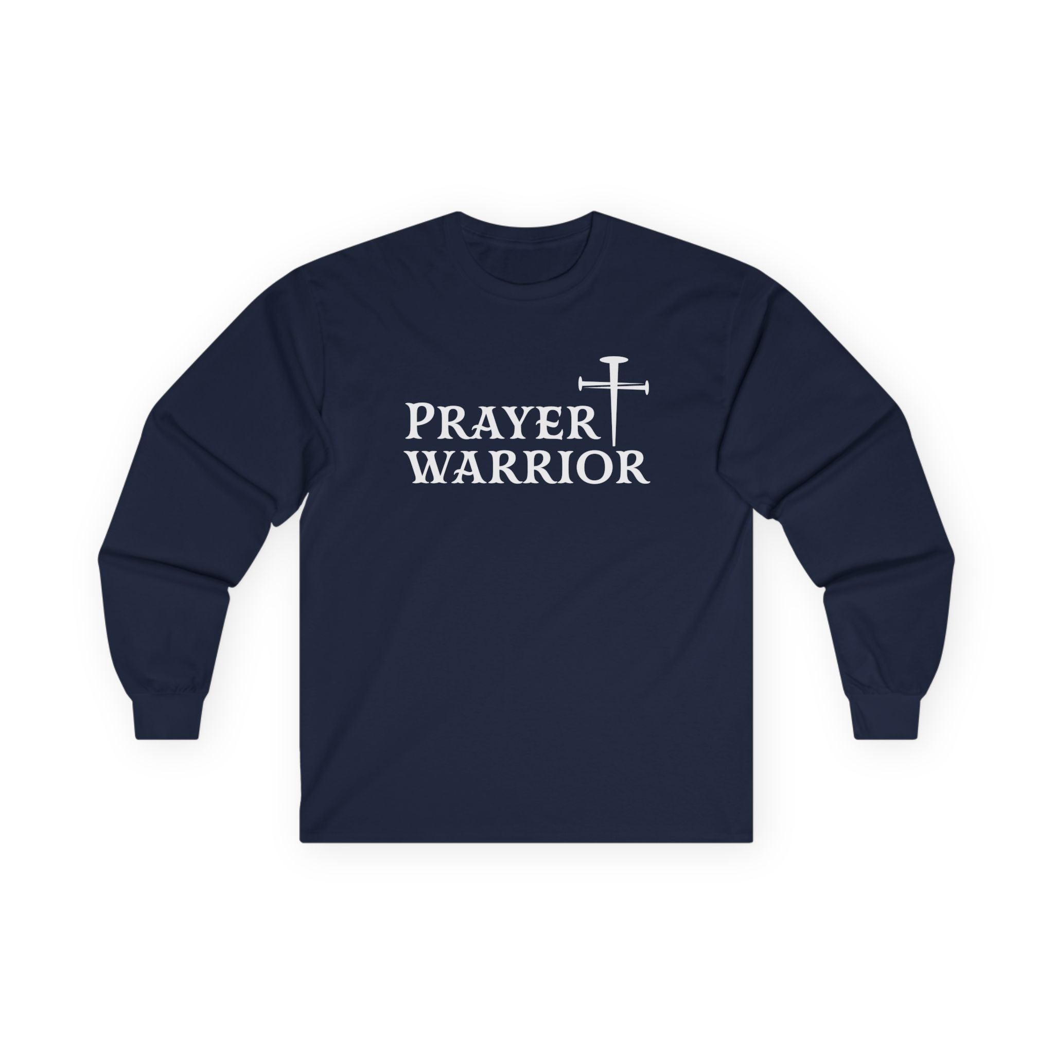 Faith Based Men's Long Sleeve T-Shirt - Prayer Warrior | Long - sleeve by atgodanddesigns