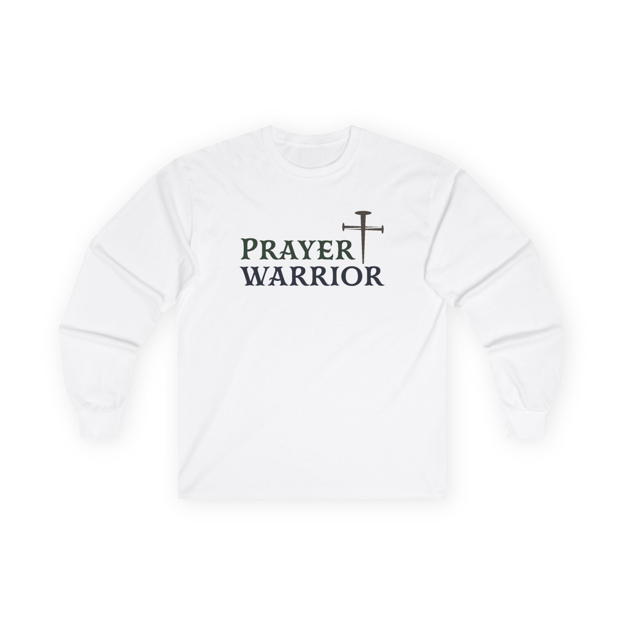 Faith Based Men's Long Sleeve T-Shirt - Prayer Warrior | Long - sleeve by atgodanddesigns