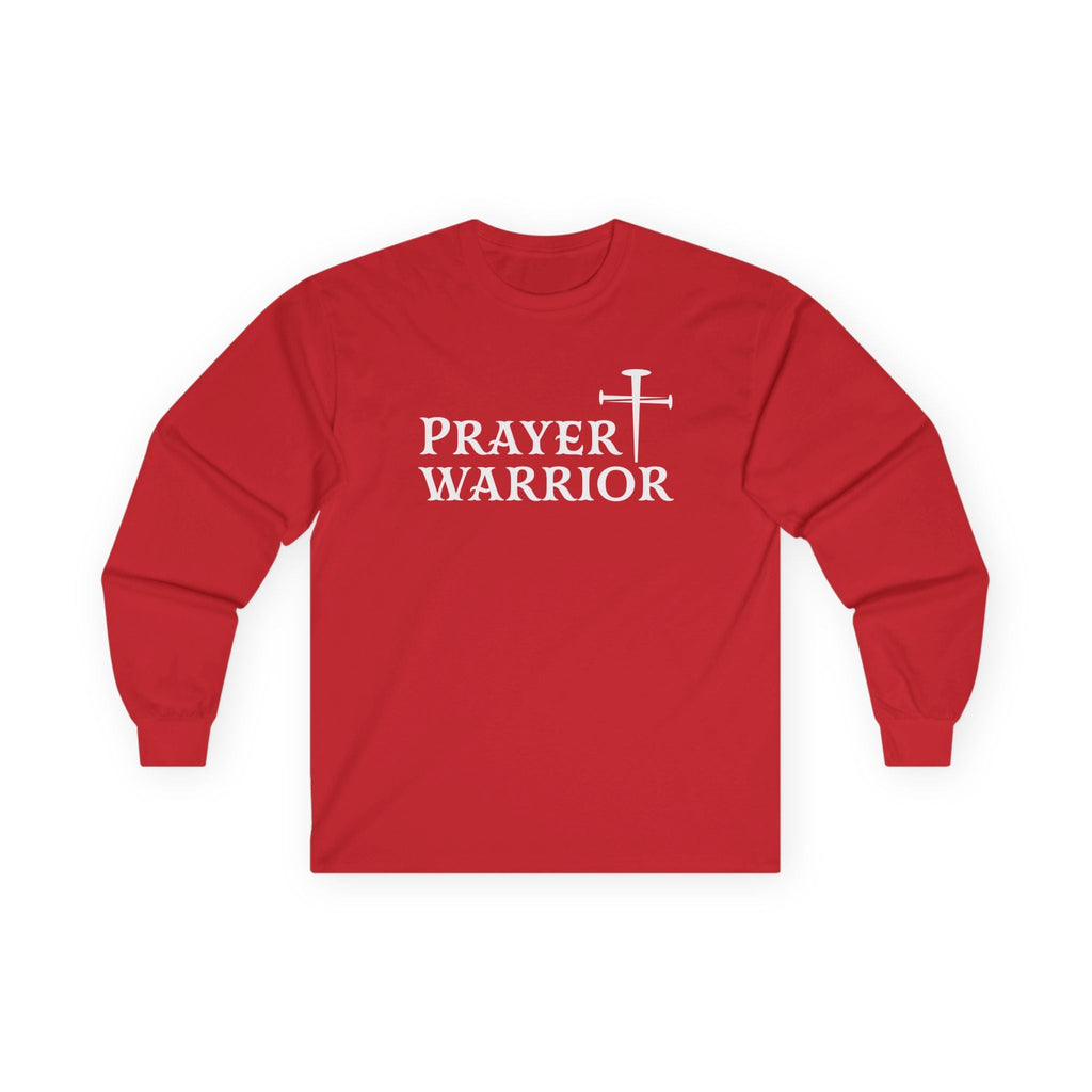 Faith Based Men's Long Sleeve T-Shirt - Prayer Warrior | Long - sleeve by atgodanddesigns