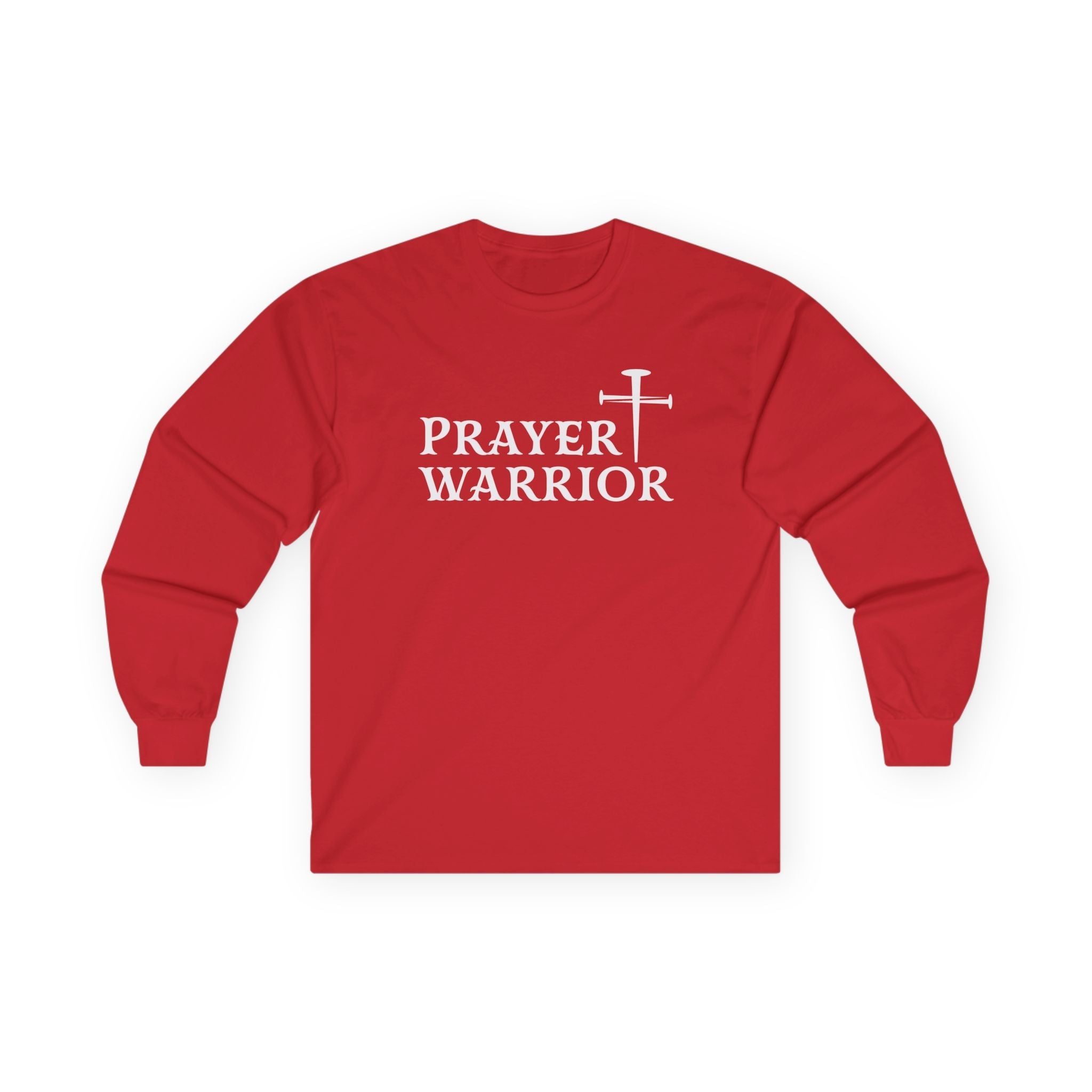 Faith Based Men's Long Sleeve T-Shirt - Prayer Warrior | Long - sleeve by atgodanddesigns