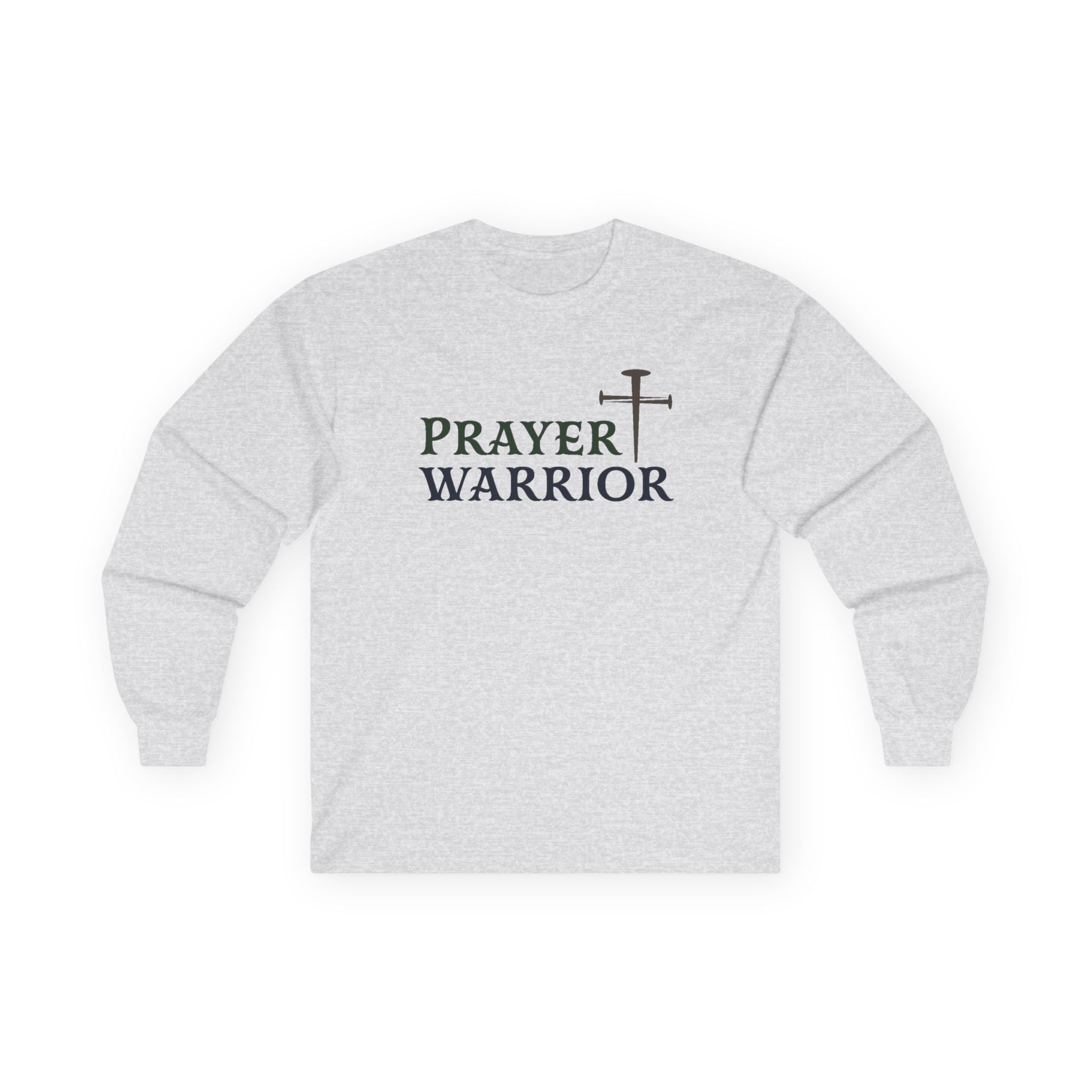 Faith Based Men's Long Sleeve T-Shirt - Prayer Warrior | Long - sleeve by atgodanddesigns