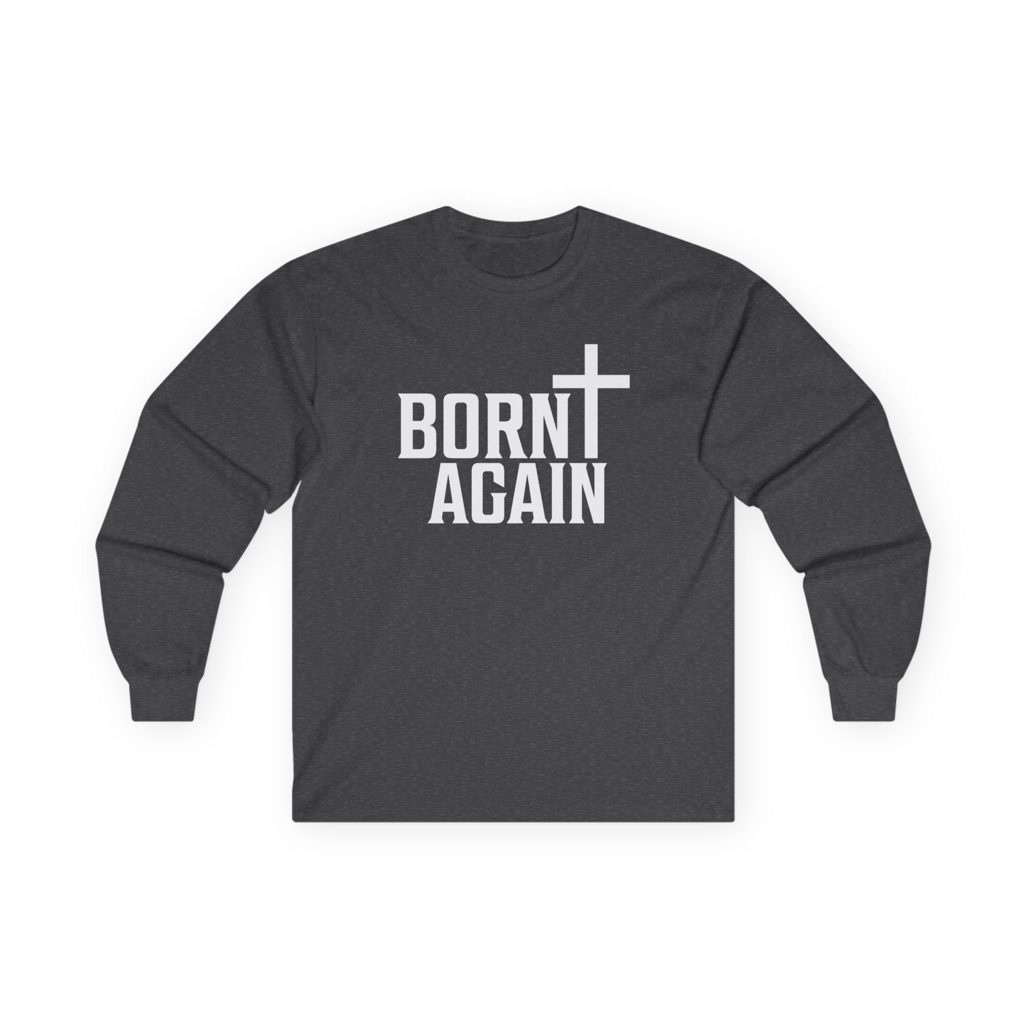 Faith Based Men's Long Sleeve Tee " Born Again" | Long - sleeve by atgodanddesigns
