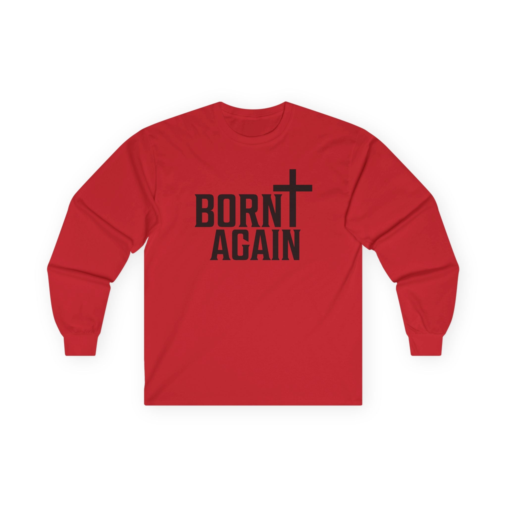 Faith Based Men's Long Sleeve Tee " Born Again" | Long - sleeve by atgodanddesigns