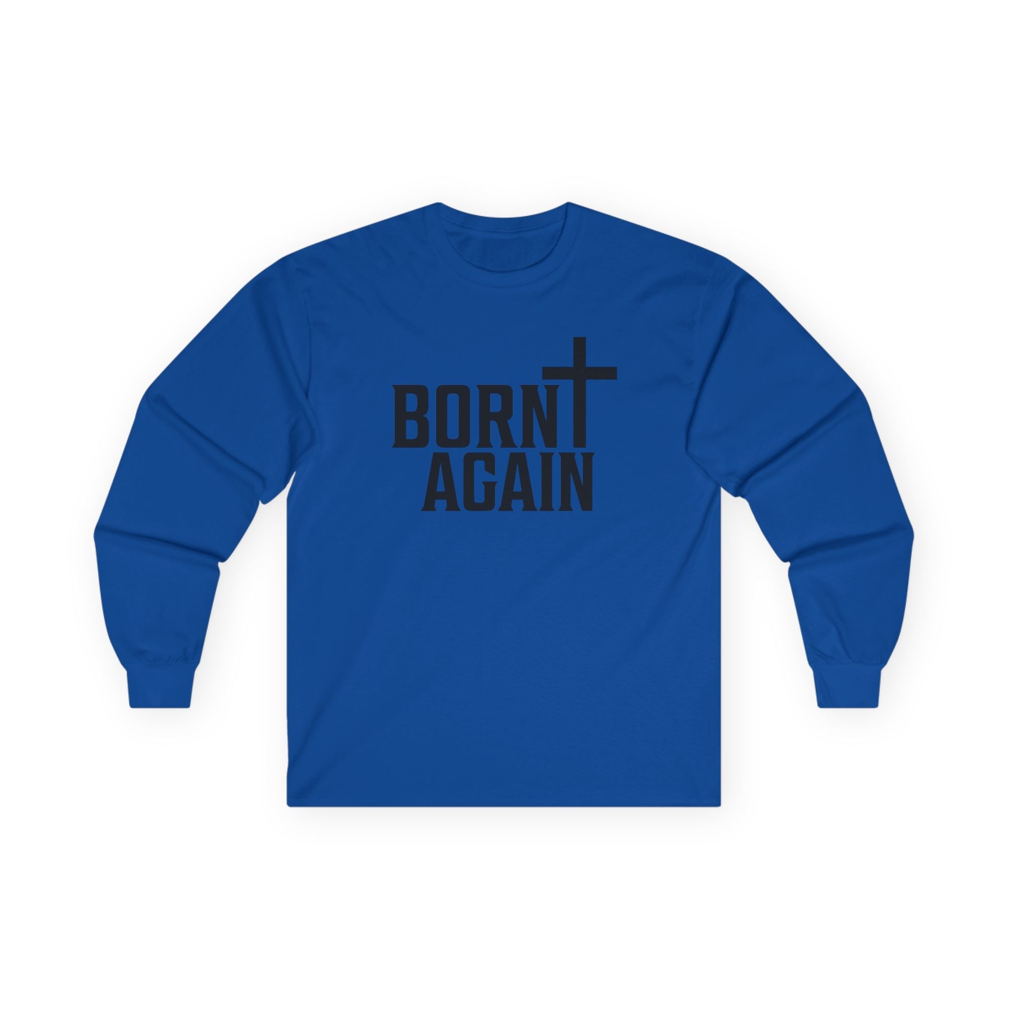 Faith Based Men's Long Sleeve Tee " Born Again" | Long - sleeve by atgodanddesigns
