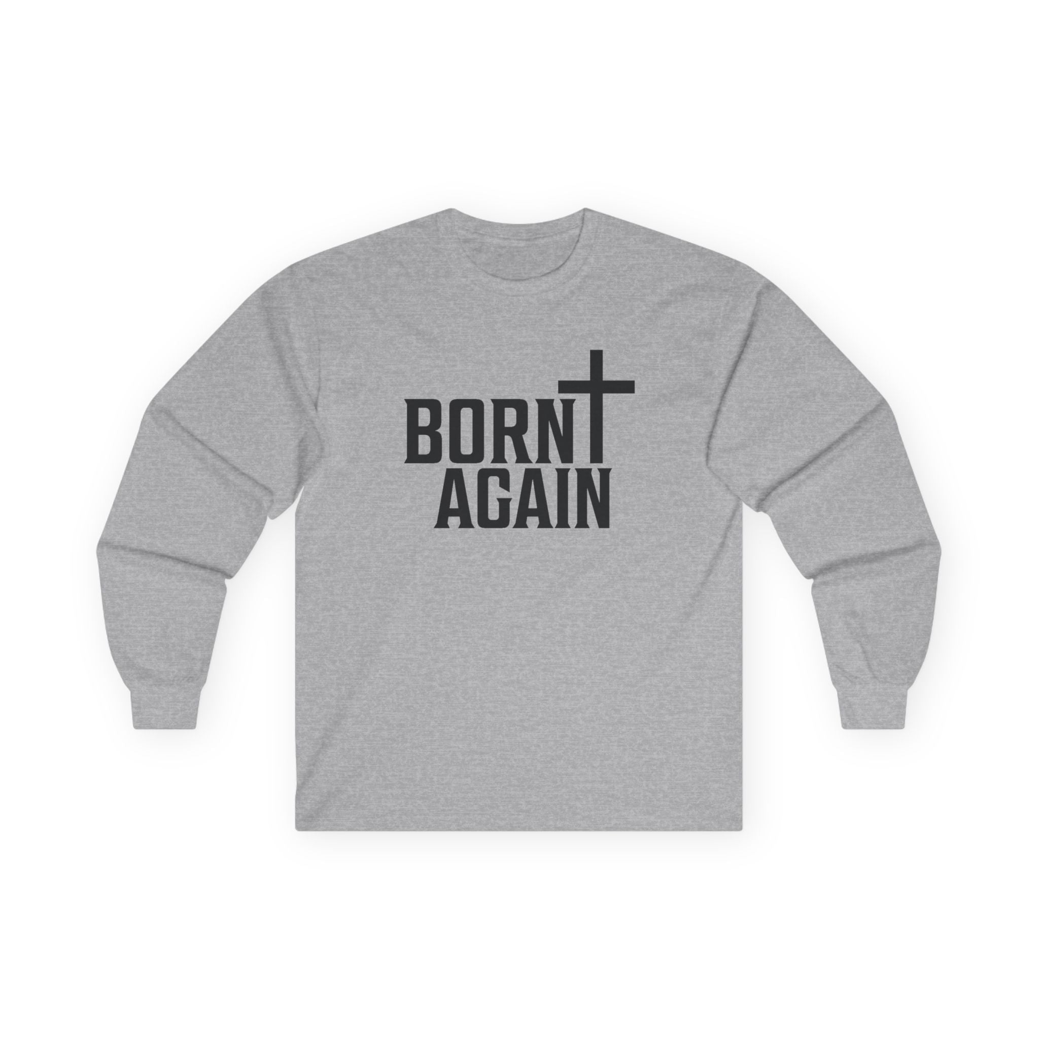 Faith Based Men's Long Sleeve Tee " Born Again" | Long - sleeve by atgodanddesigns