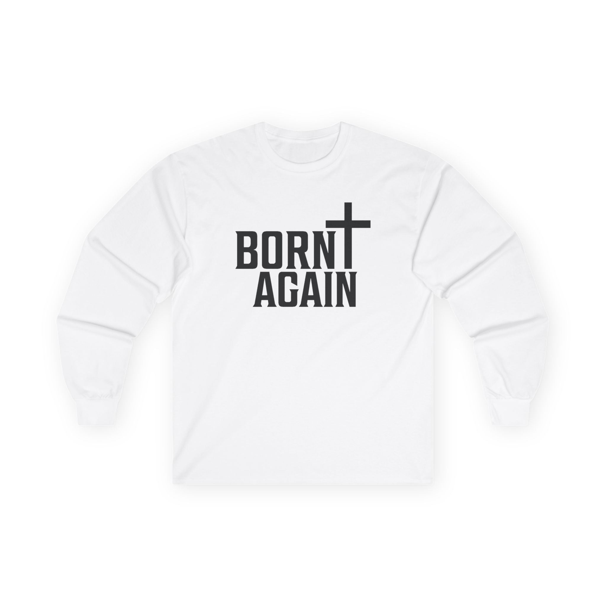 Faith Based Men's Long Sleeve Tee " Born Again" | Long - sleeve by atgodanddesigns