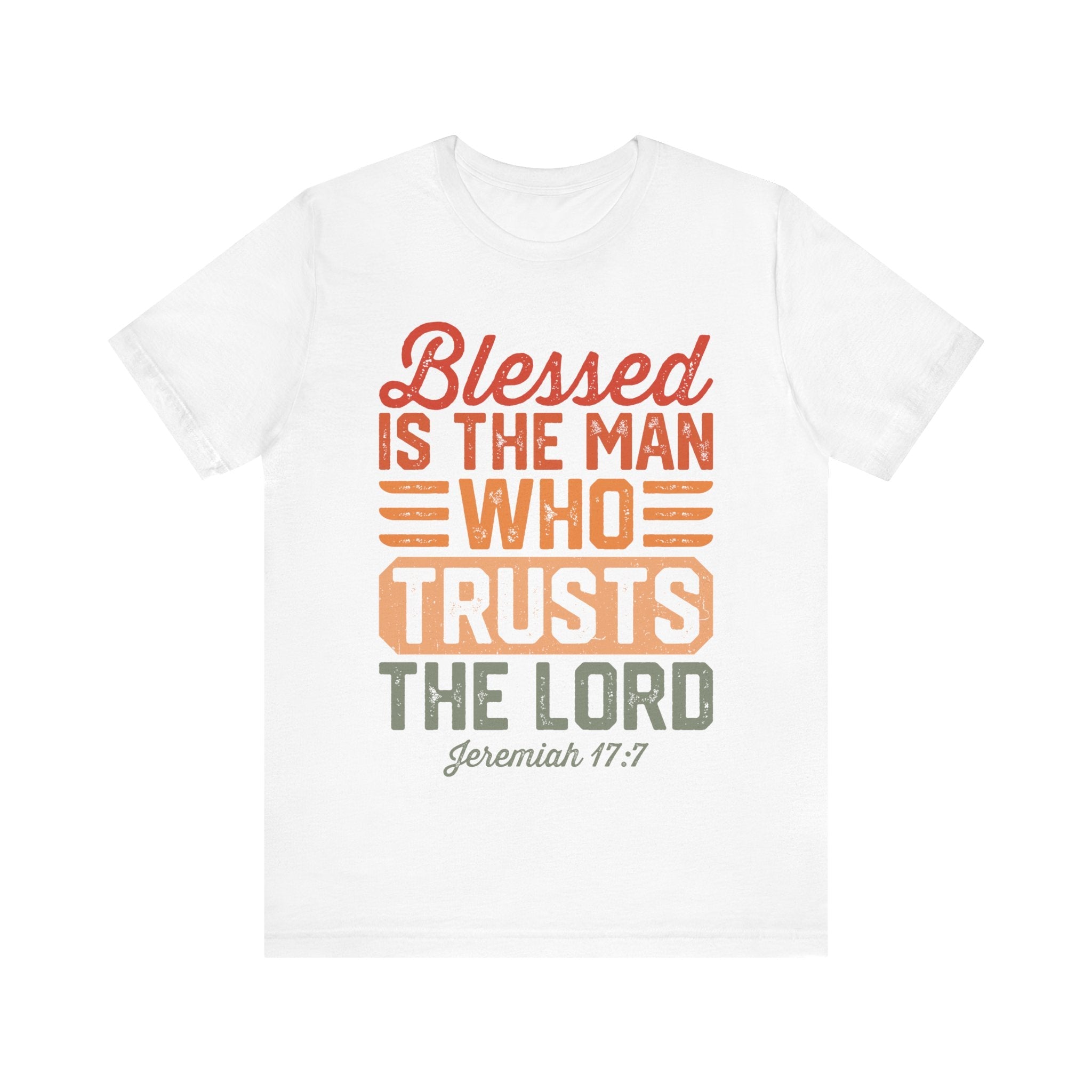 Faith Based Men's T-Shirt - " Blessed The Man" | T-Shirt by atgodanddesigns