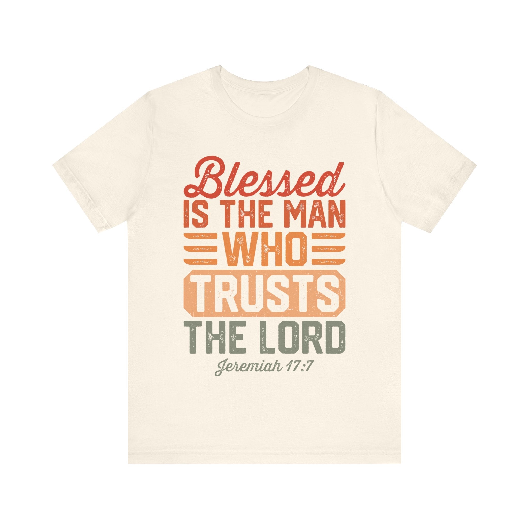 Faith Based Men's T-Shirt - " Blessed The Man" | T-Shirt by atgodanddesigns