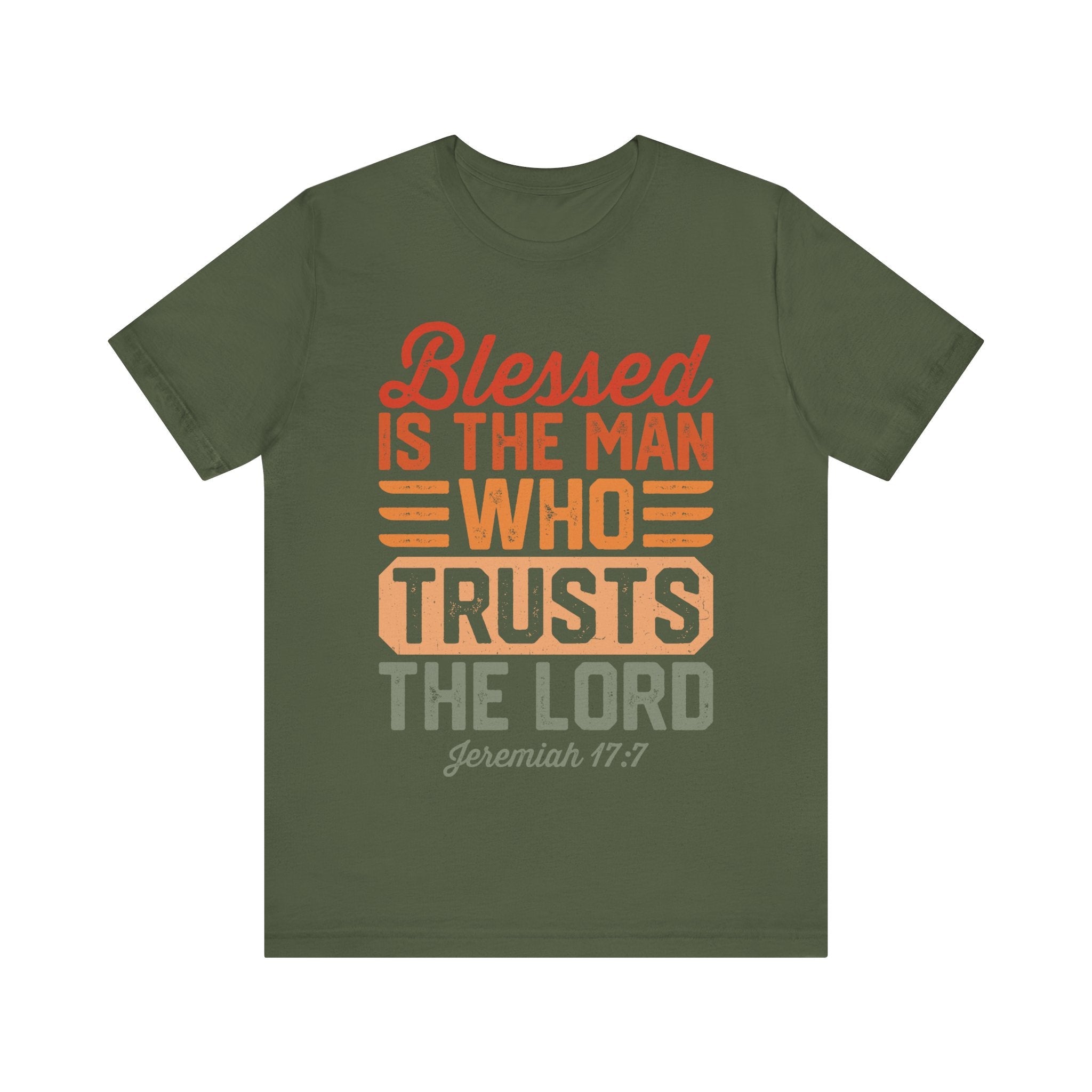 Faith Based Men's T-Shirt - " Blessed The Man" | T-Shirt by atgodanddesigns