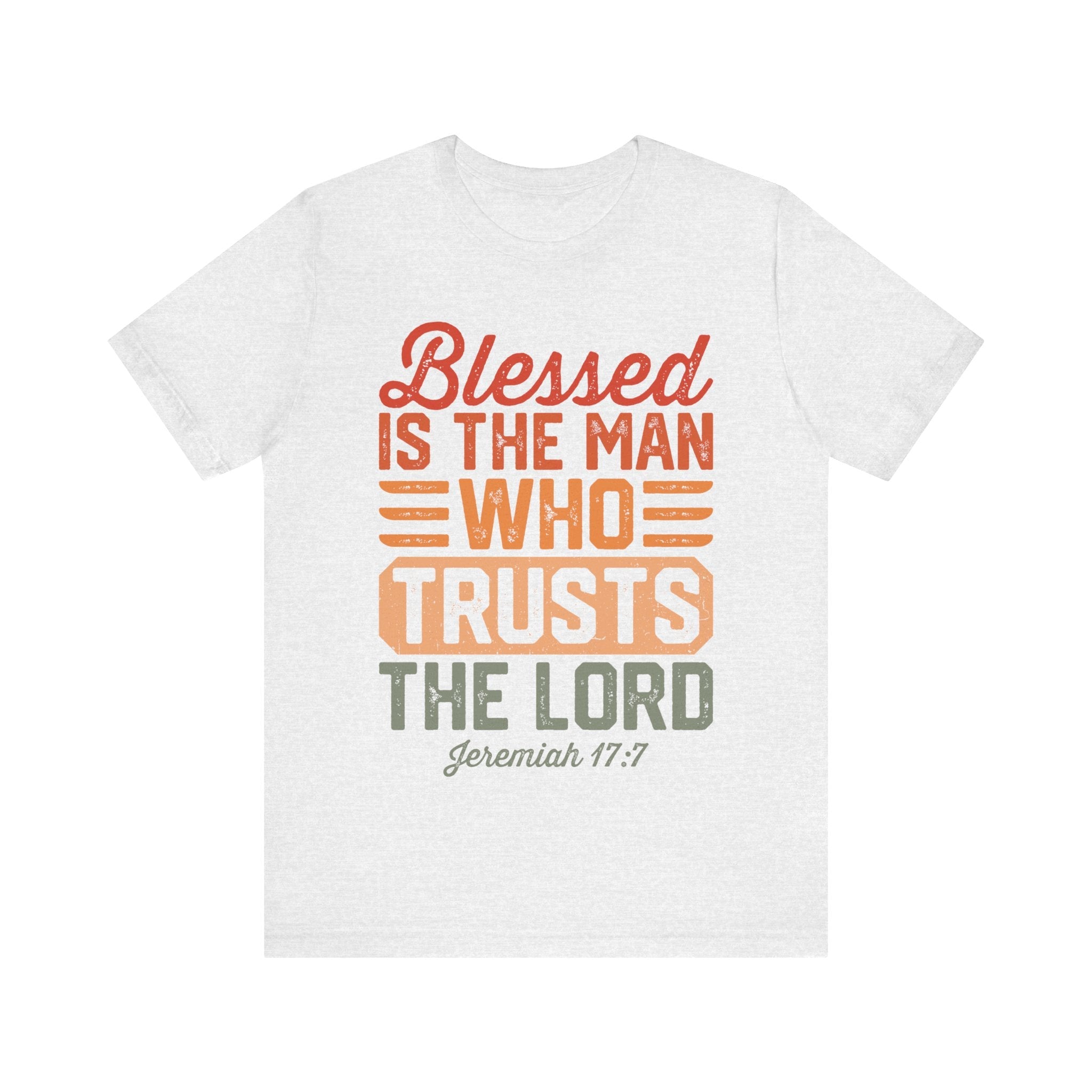 Faith Based Men's T-Shirt - " Blessed The Man" | T-Shirt by atgodanddesigns
