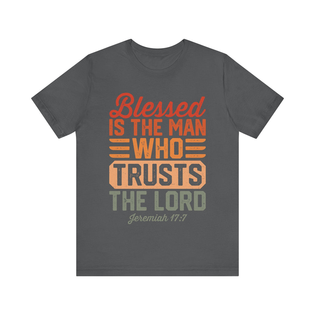 Faith Based Men's T-Shirt - " Blessed The Man" | T-Shirt by atgodanddesigns