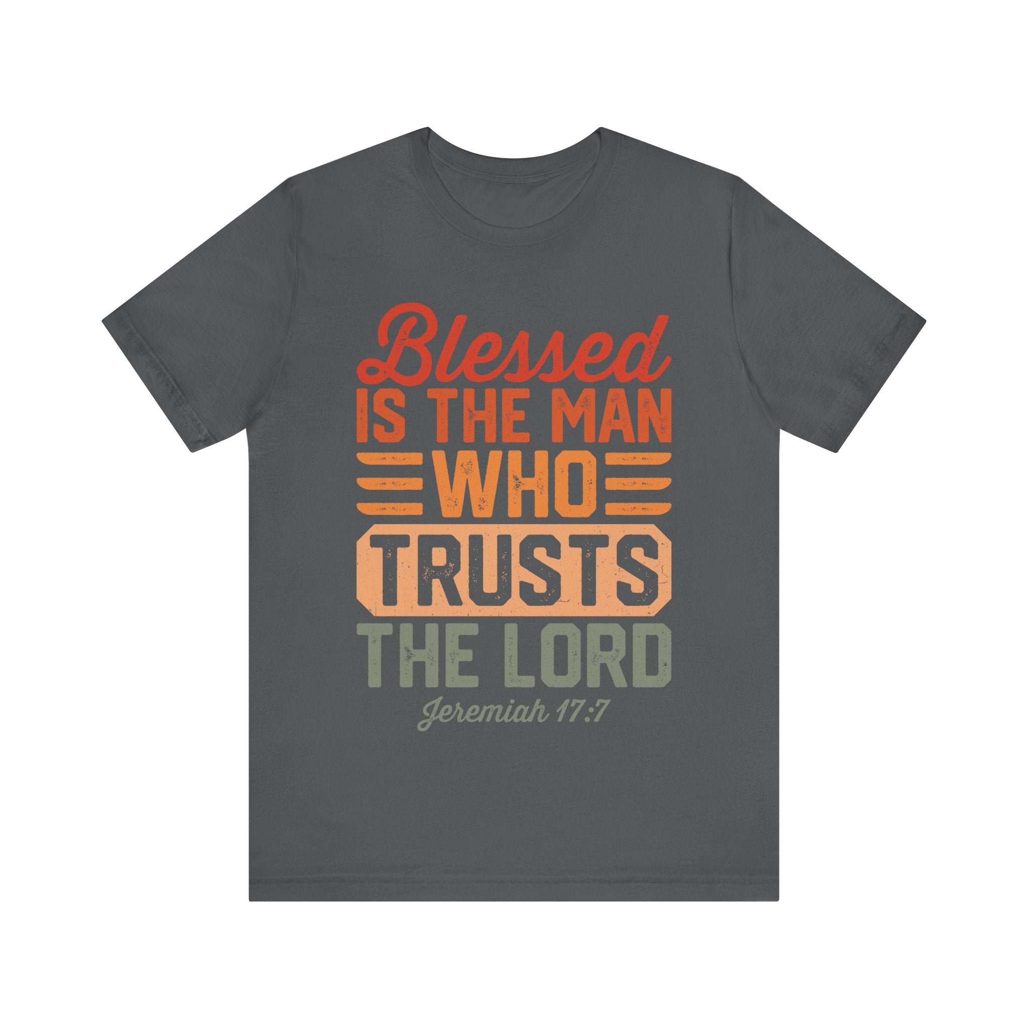 Faith Based Men's T-Shirt - " Blessed The Man" | T-Shirt by atgodanddesigns