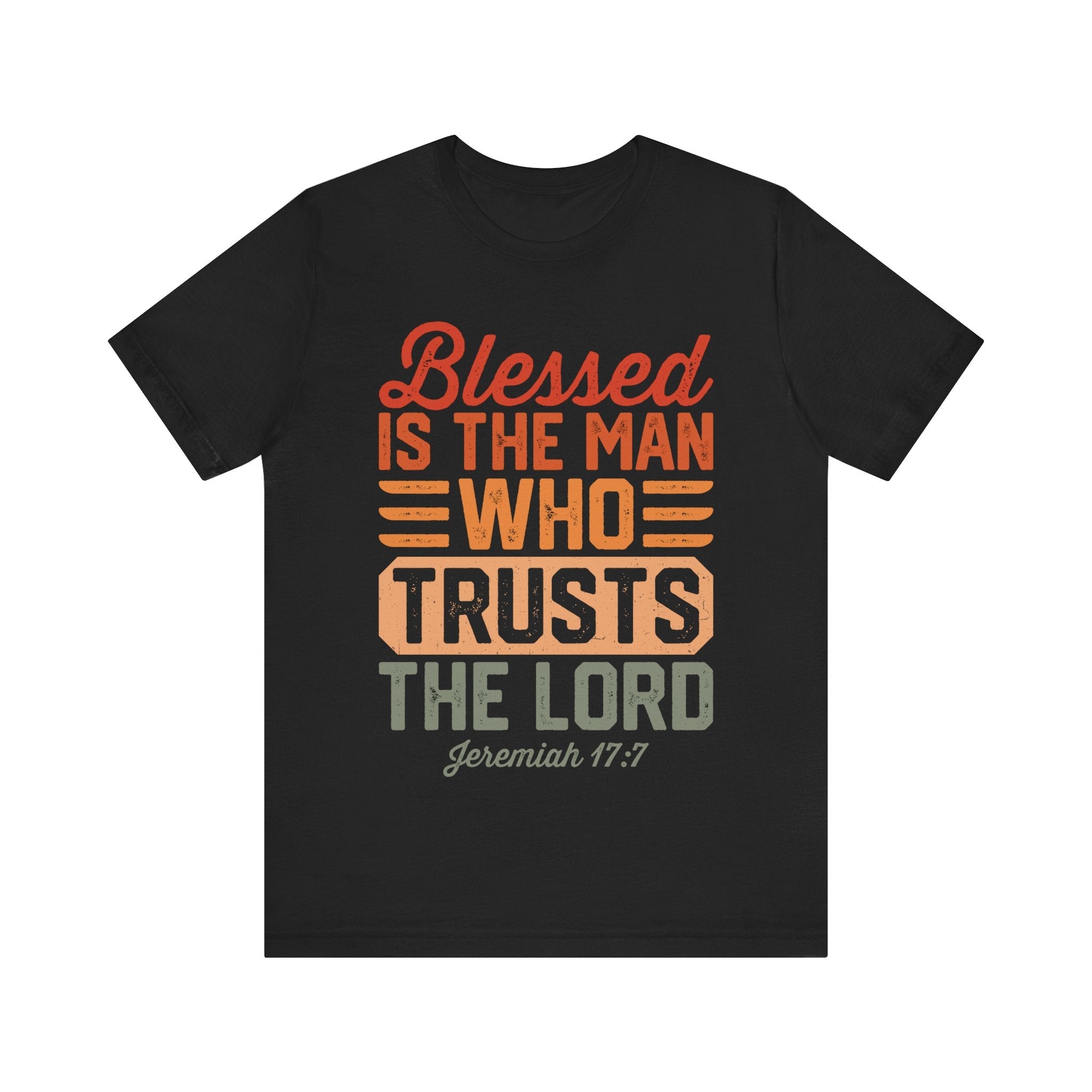Faith Based Men's T-Shirt - " Blessed The Man" | T-Shirt by atgodanddesigns