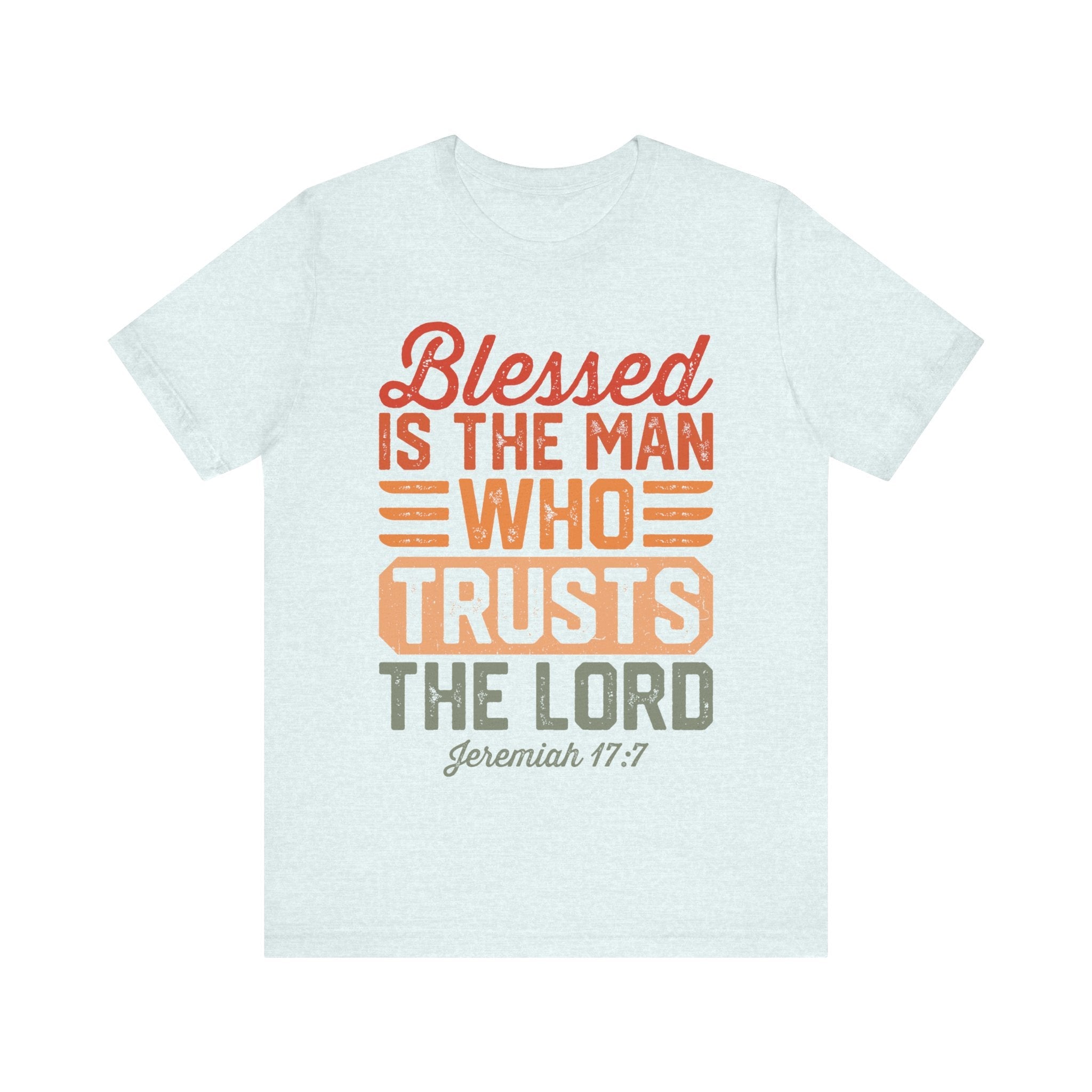 Faith Based Men's T-Shirt - " Blessed The Man" | T-Shirt by atgodanddesigns
