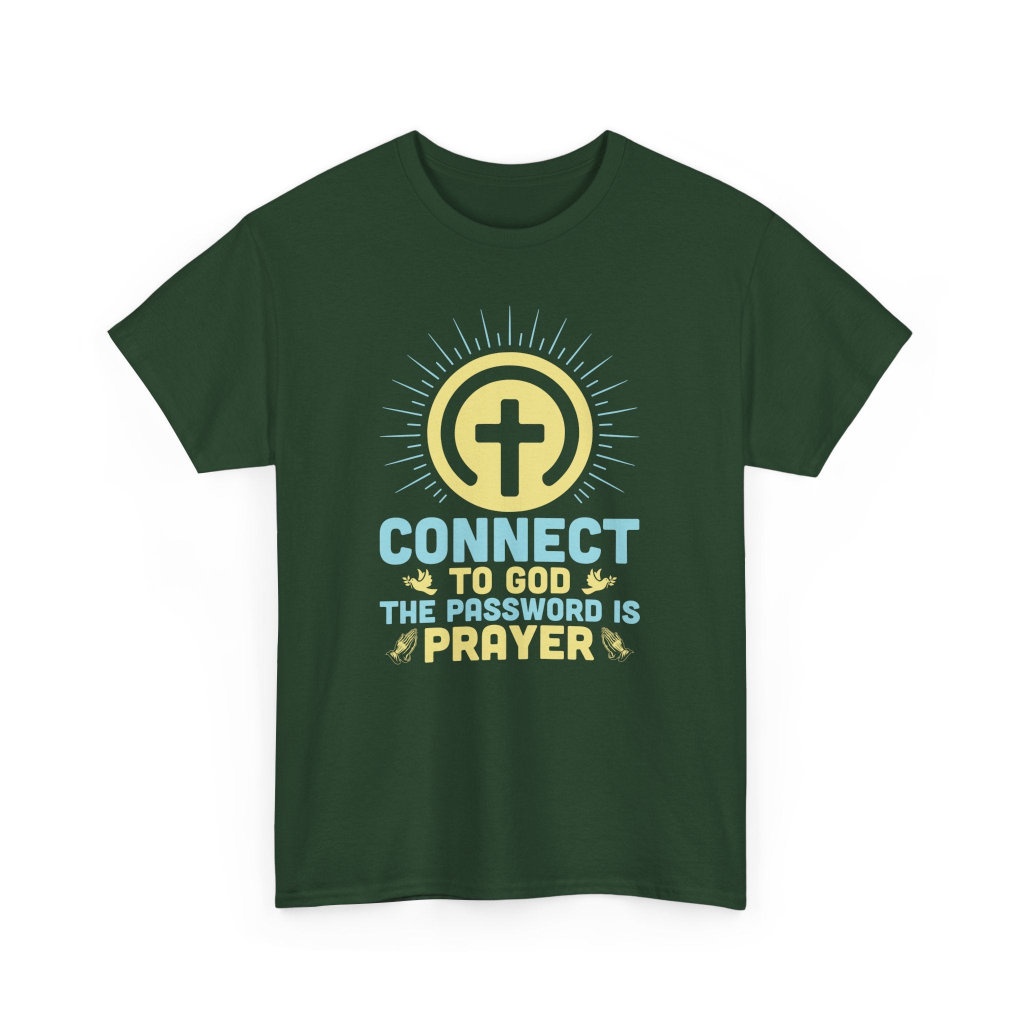 Faith Based Men's T-Shirt - Connect To God The Password Is Prayer | T-Shirt by atgodanddesigns