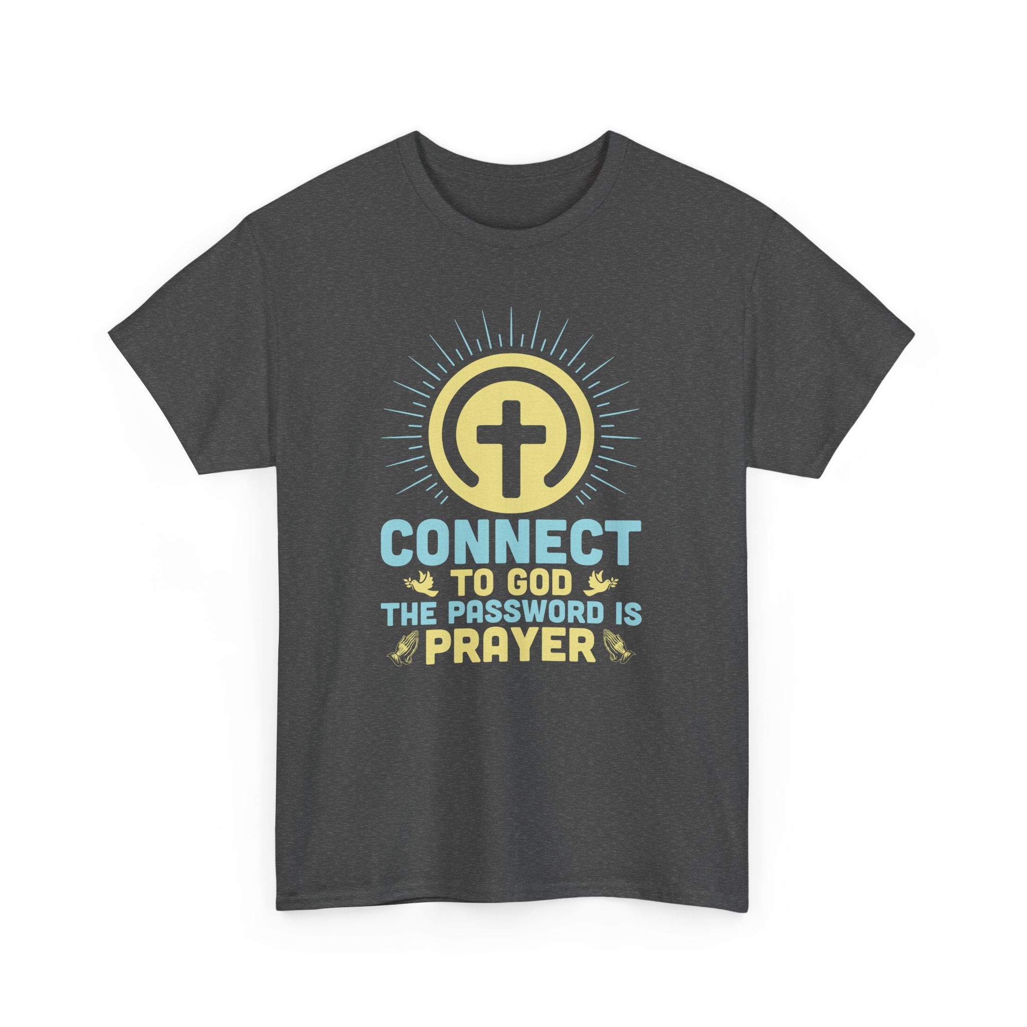 Faith Based Men's T-Shirt - Connect To God The Password Is Prayer | T-Shirt by atgodanddesigns