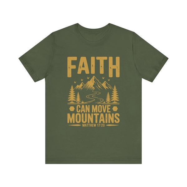 Faith Based Men's T-Shirt - " Faith Can Move Mountains" | T-Shirt by atgodanddesigns