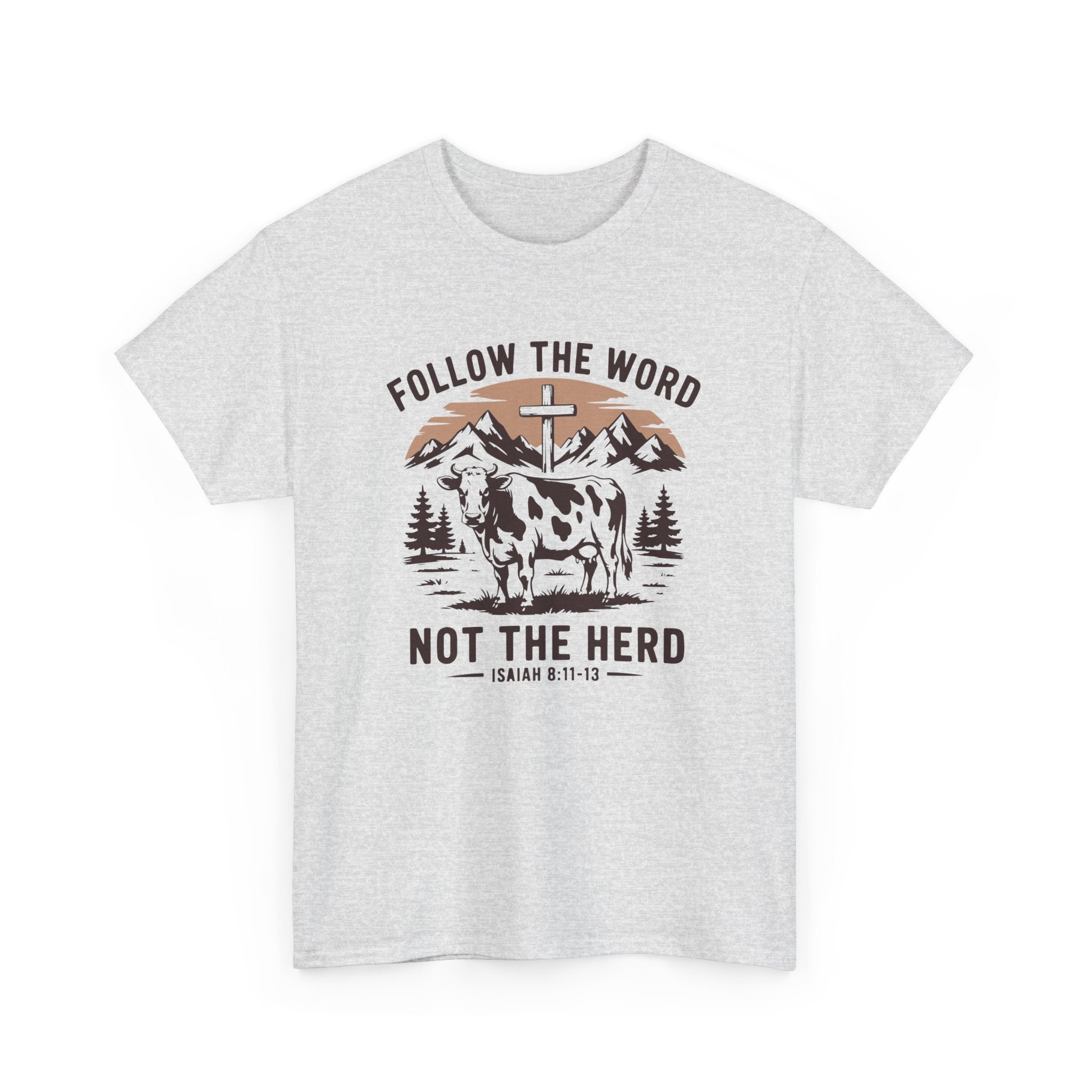 Faith Based Men's T-Shirt - Follow The Word Not The Herd | T-Shirt by atgodanddesigns