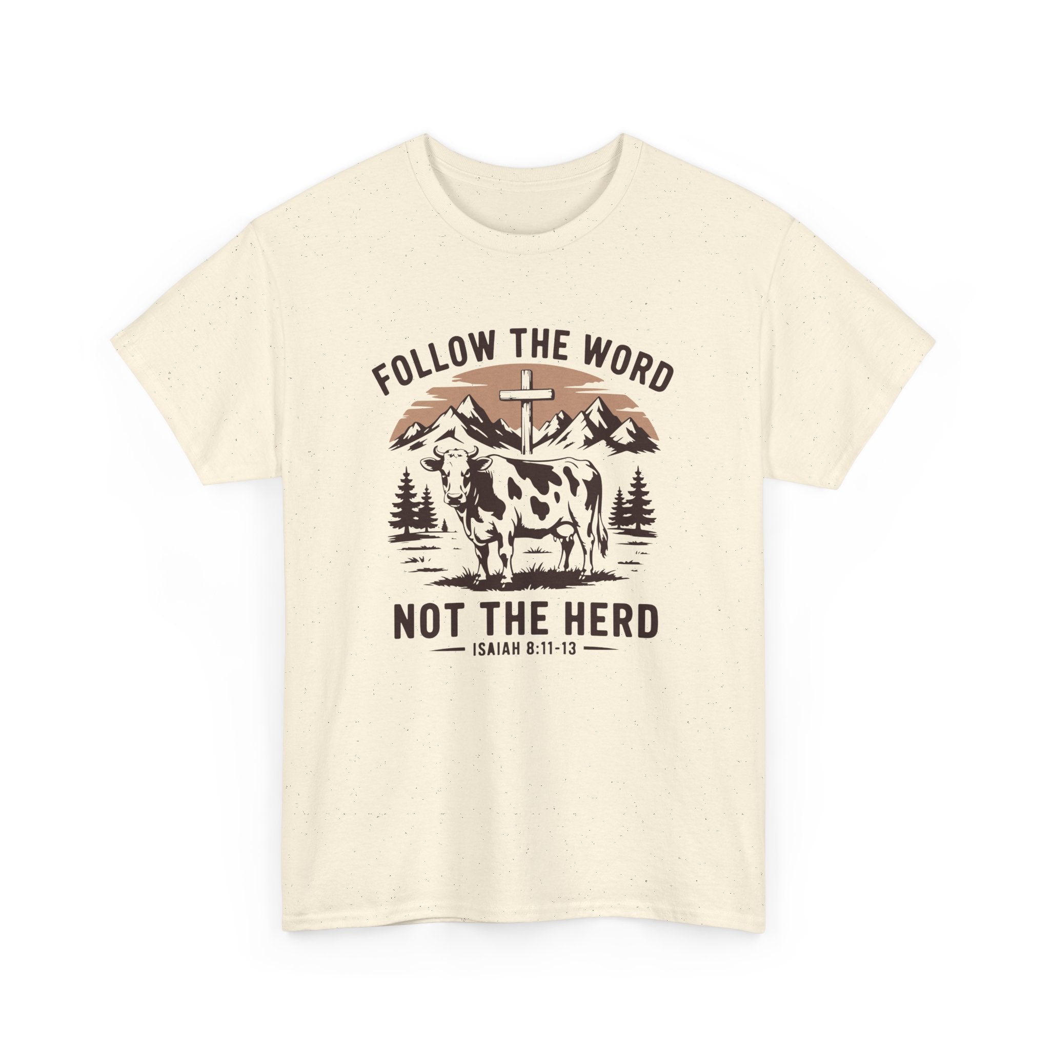 Faith Based Men's T-Shirt - Follow The Word Not The Herd | T-Shirt by atgodanddesigns