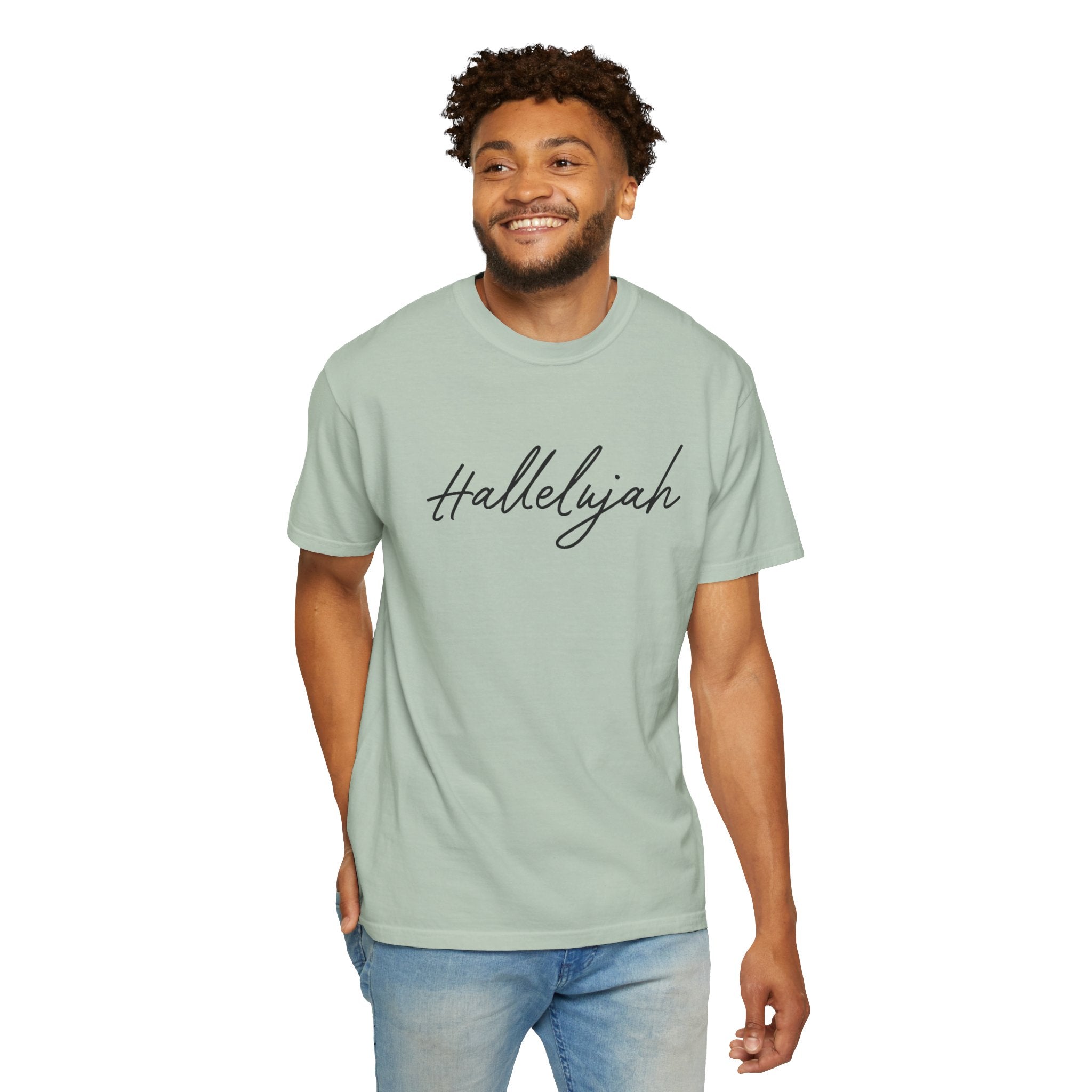 Faith Based Men's T-Shirt - Hallelujah | T-Shirt by atgodanddesigns