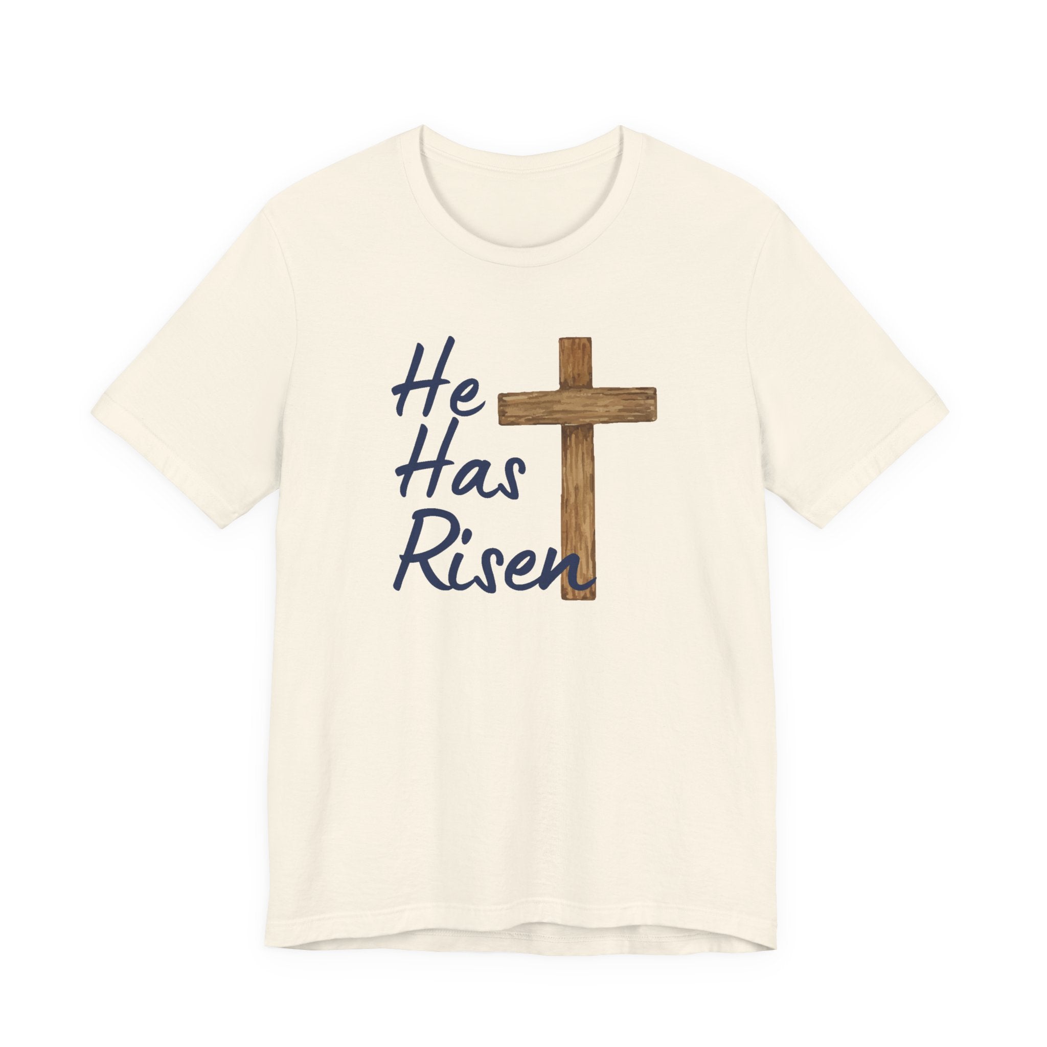 Faith Based Men's T-Shirt - He Has Risen | T-Shirt by atgodanddesigns
