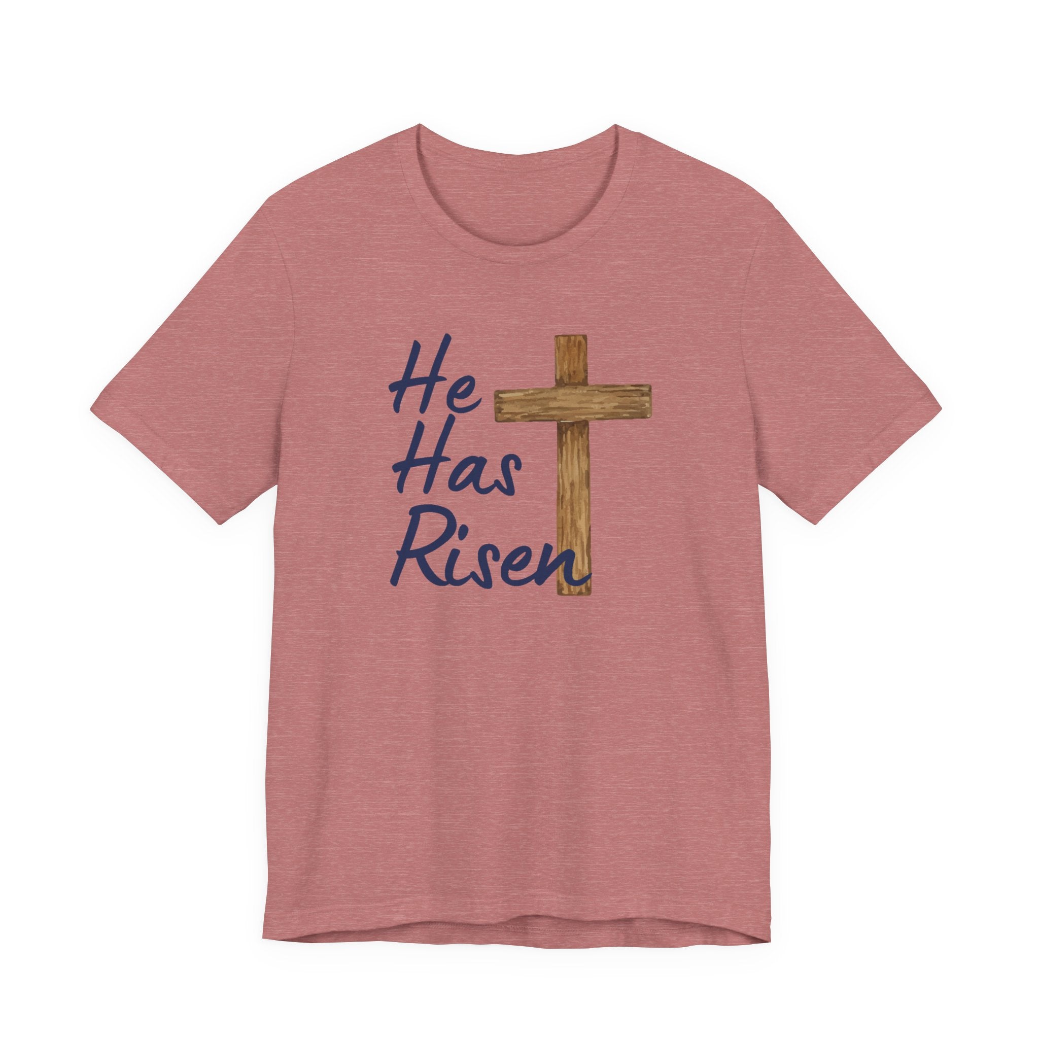 Faith Based Men's T-Shirt - He Has Risen | T-Shirt by atgodanddesigns